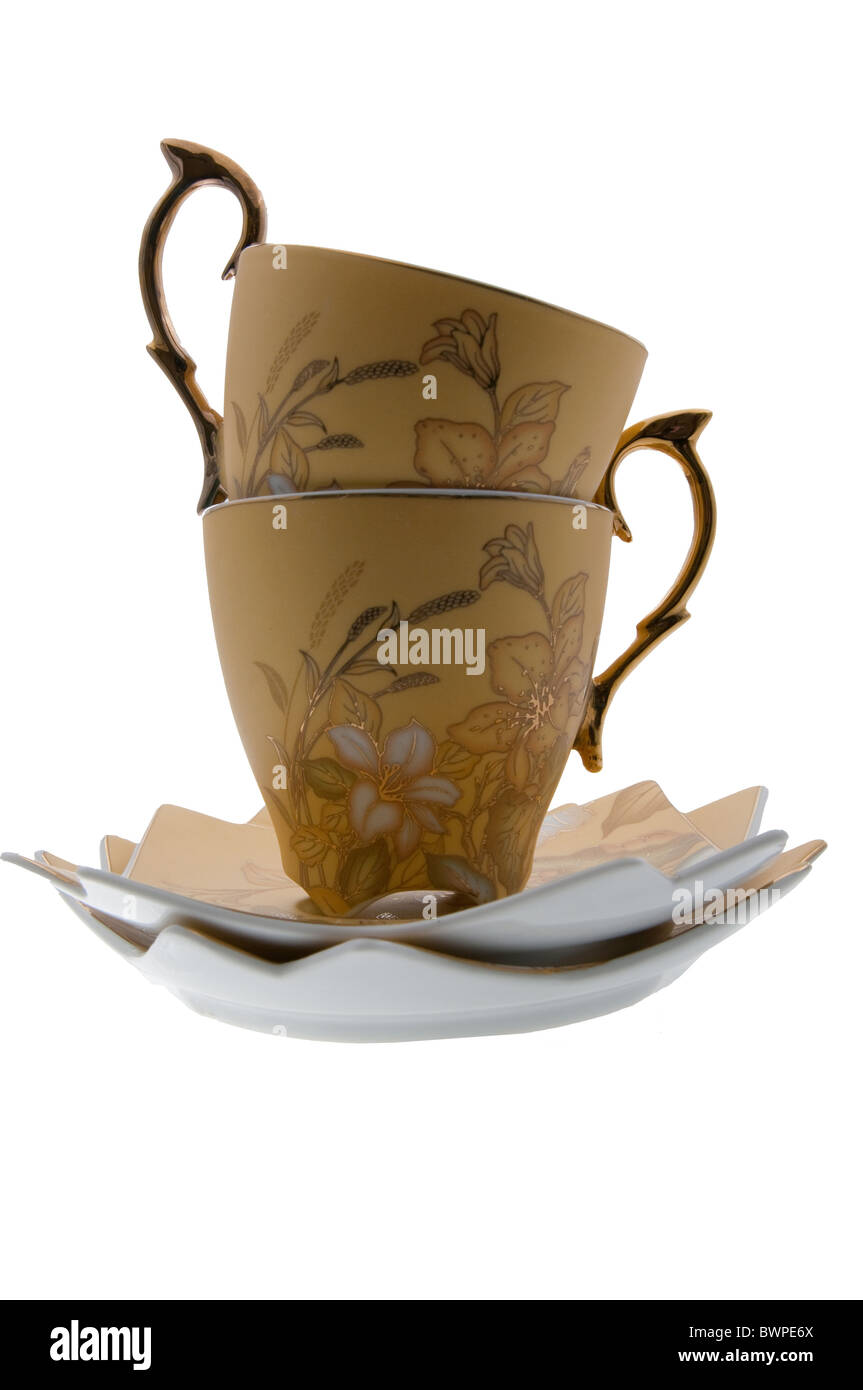 La foto del tè in ceramica coppia Foto Stock