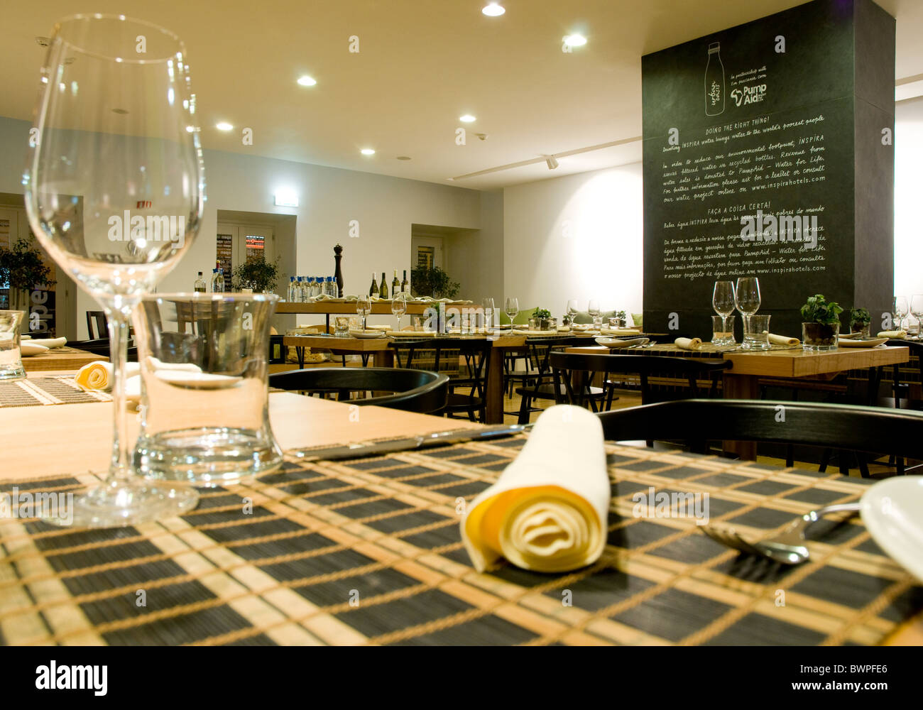 Aprire il ristorante, la brasserie Mediterranea alloggiato nell'Hotel Inspira Santa Marta e Lisbona Foto Stock