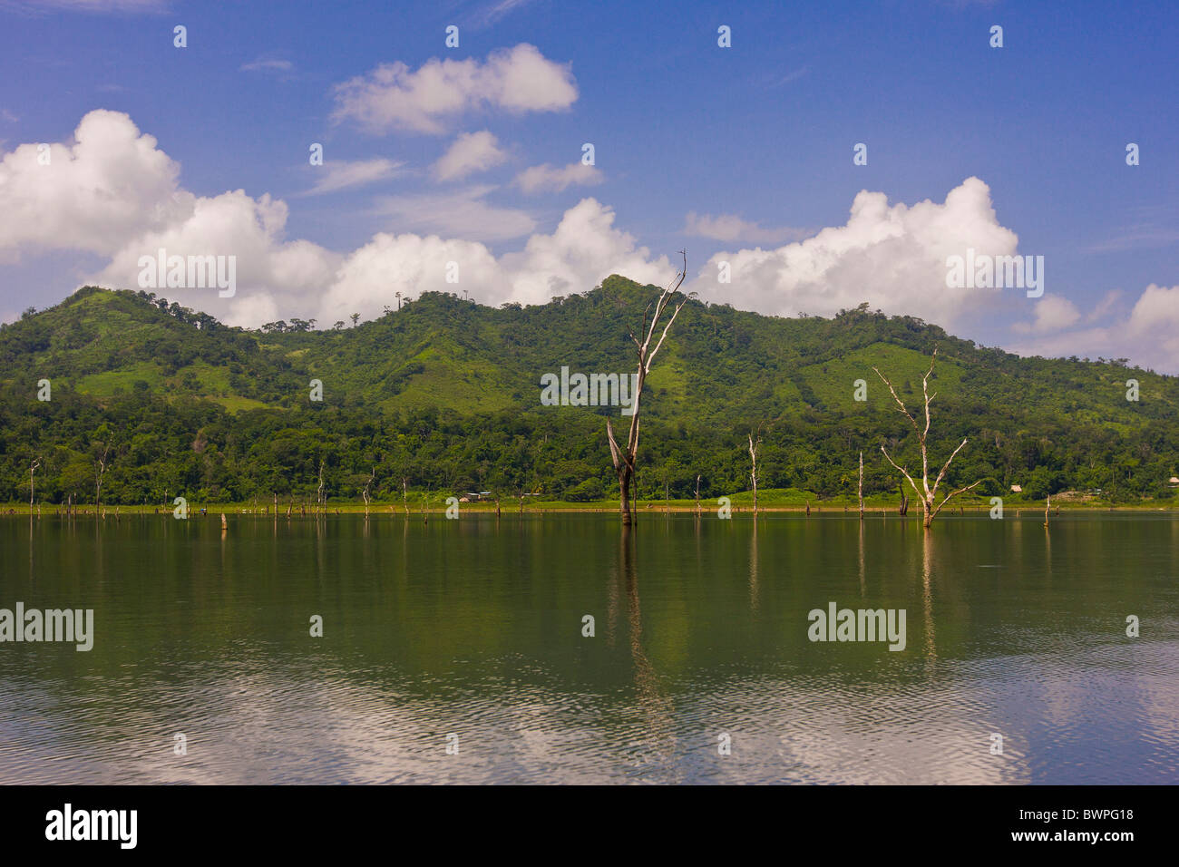 Il lago di BAYANO, PANAMA - Man-made serbatoio Bayano lago, nella comarca Kuna de Madungandi territorio indigeno. Foto Stock