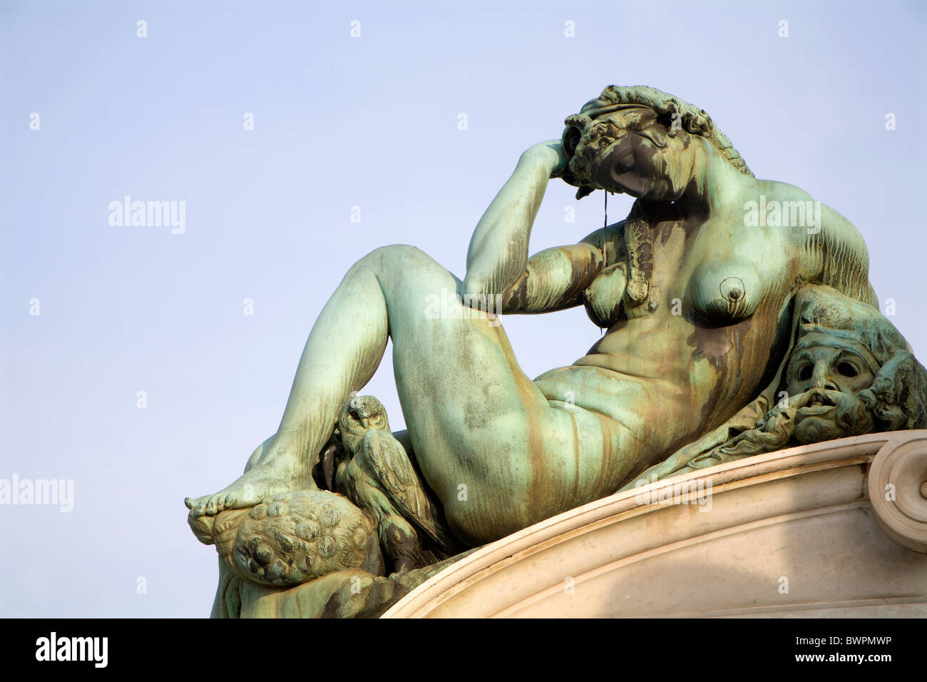 Firenze - dettaglio da David landmark sulla Piazza Michelangelo Foto Stock