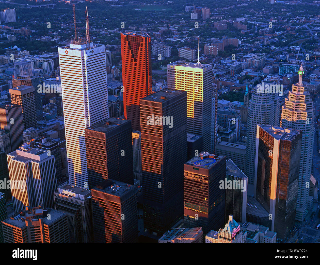 Canada America del Nord America Toronto City Ottobre 2007 Nord America città grattacieli Downtown alto-aumento buil Foto Stock