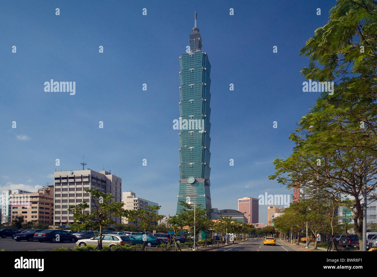 Taiwan Taipei City Taipei 101 Asia Taipei centro finanziario di architettura grattacielo moderno skyline di alto-aumento b Foto Stock