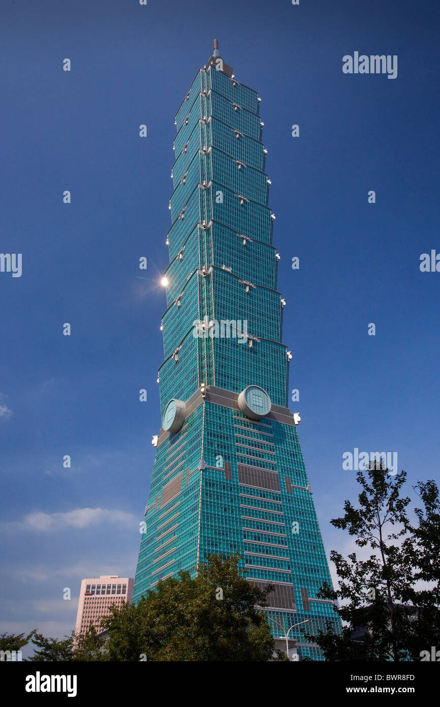 Taiwan Taipei City Taipei 101 Asia Taipei centro finanziario di architettura grattacielo moderno skyline di alto-aumento b Foto Stock