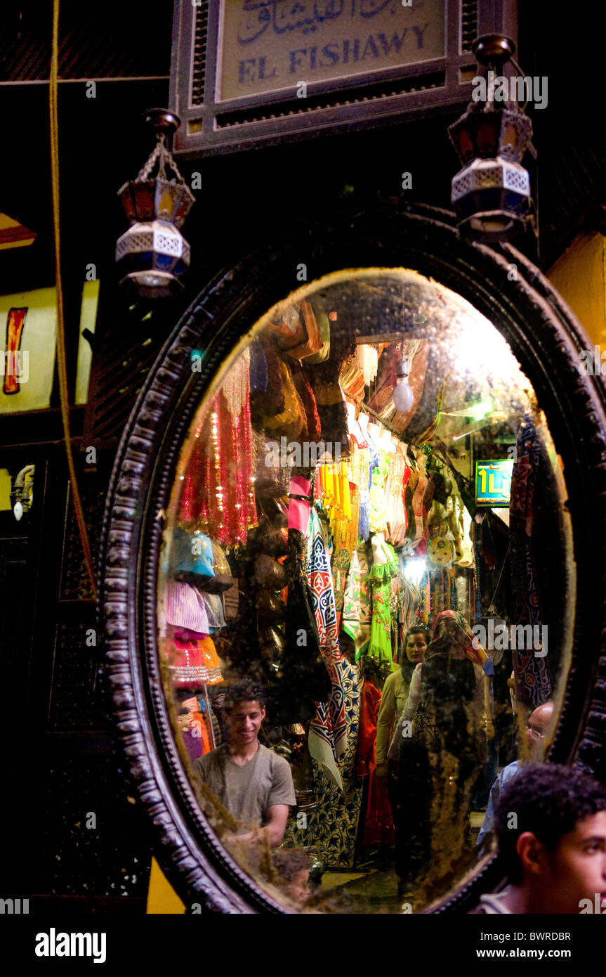 El Fishawy cafe di Khan El Khalili , Il Cairo. Foto Stock
