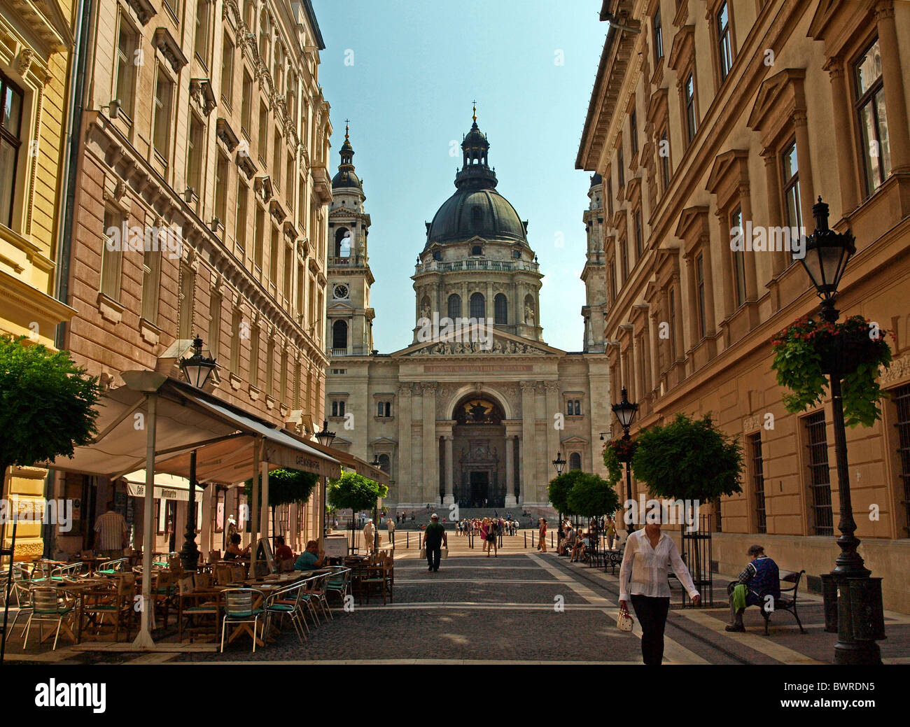 Dalla Basilica di Santo Stefano,, Budapest, Ungheria e Piazza Santo Stefano  Foto stock - Alamy