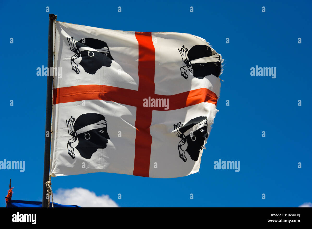 Bandiera della Sardegna, Italia Foto Stock