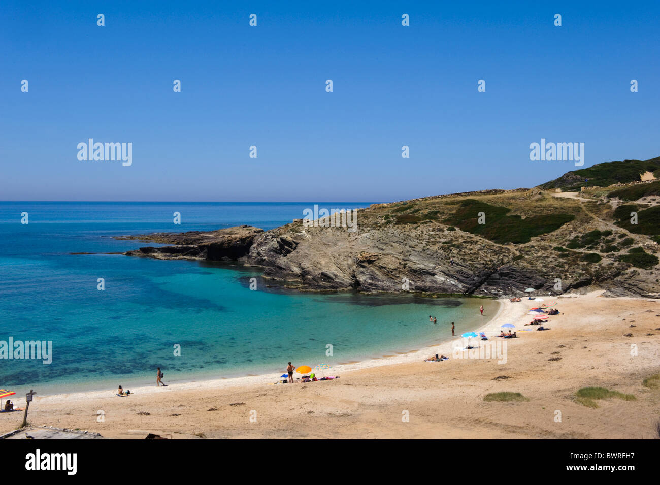 Spiaggia Argentiera Provincia Di Sassari Sardegna Italia