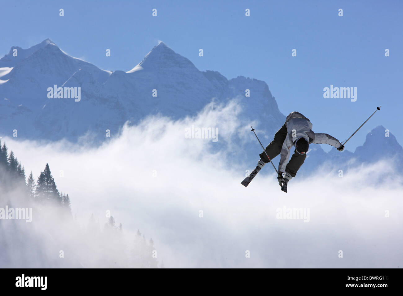 La Svizzera in Europa sci freestyle Meiringen-Hasliberg Canton Berna Berna Oberland Bernese Alpi Alpine Mounta Foto Stock
