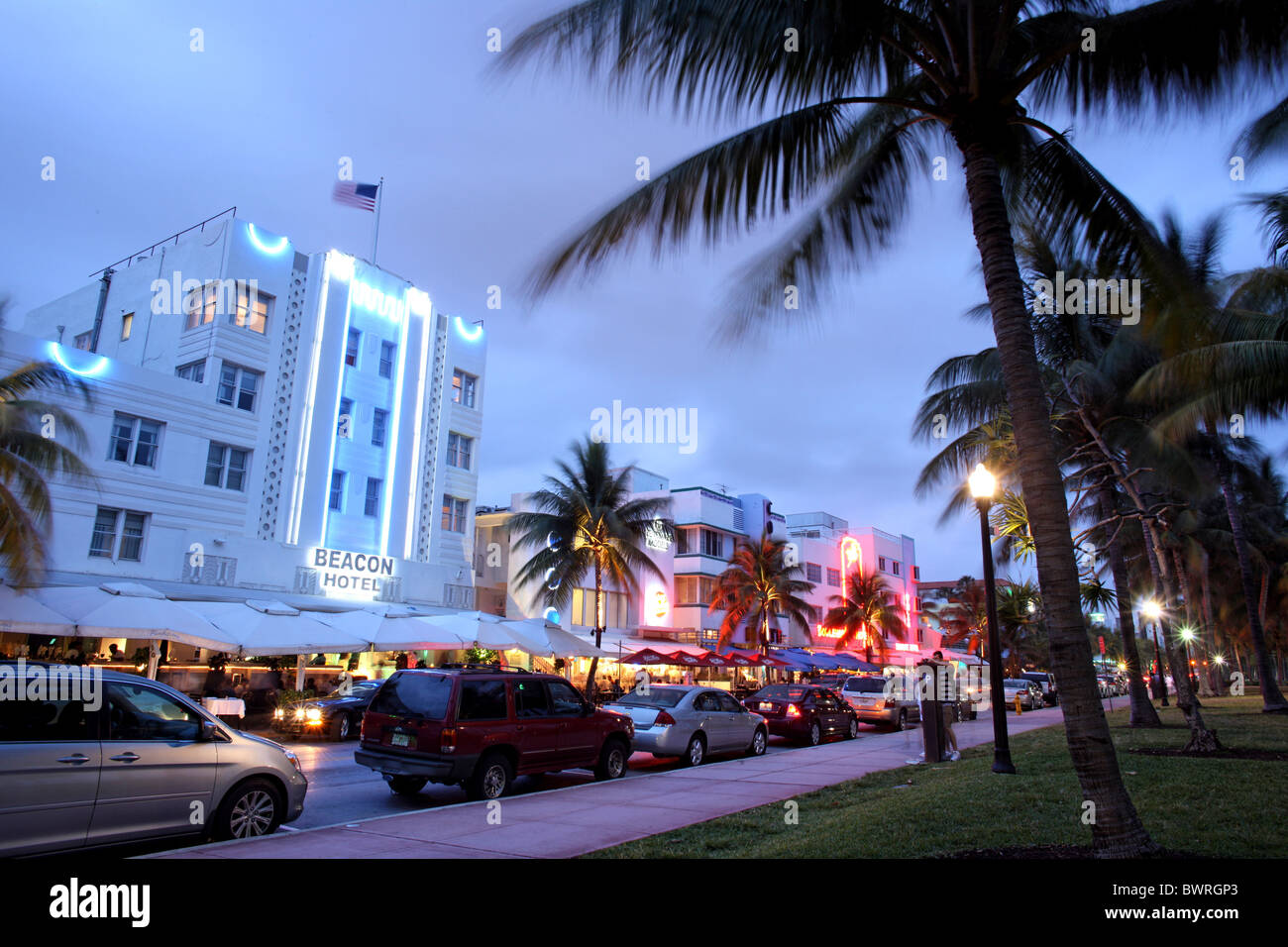USA America Stati Uniti nord america Miami South Beach Art Deco district all'aperto all'aperto al di fuori archita Foto Stock
