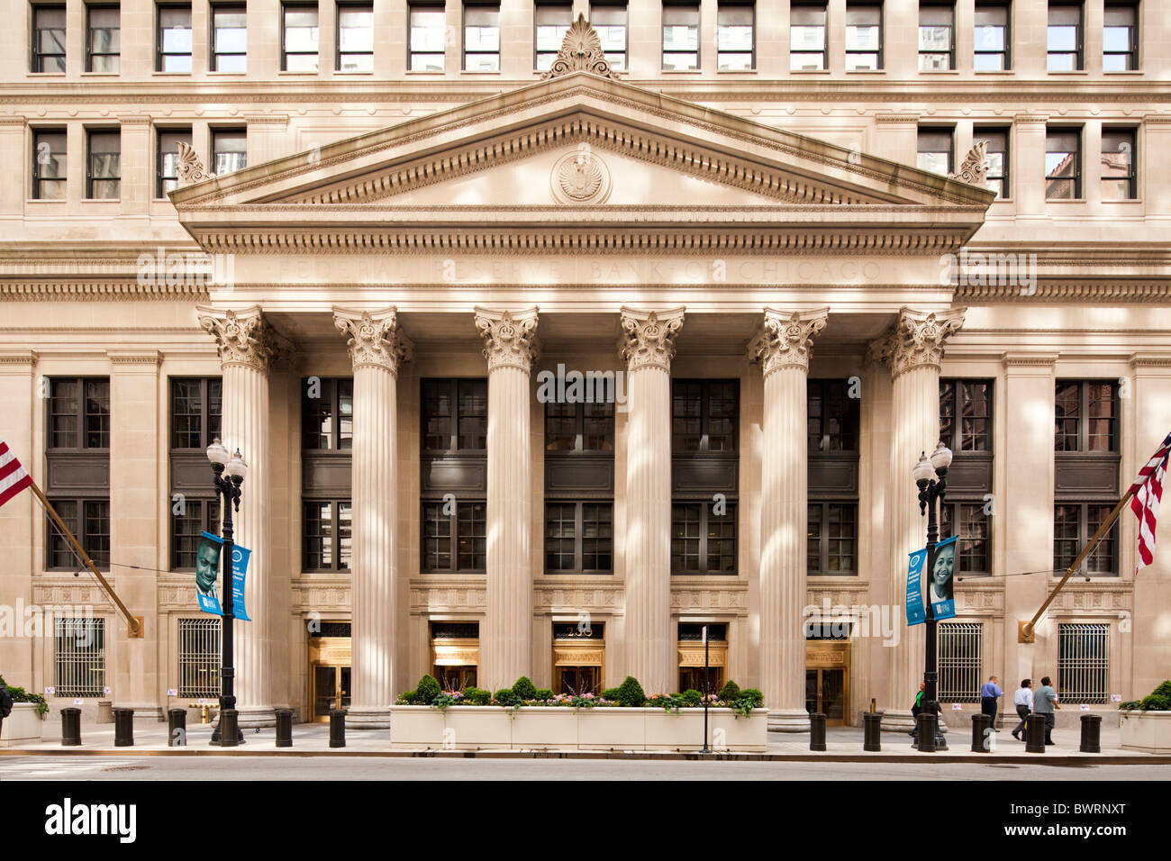 Federal Reserve Bank alimentato Chicago, Illinois Foto Stock