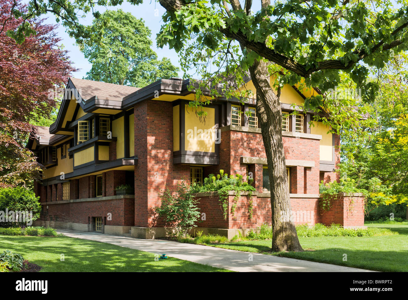 Peter A. Beachy House, Oak Park, Chicago, Illinois Foto Stock