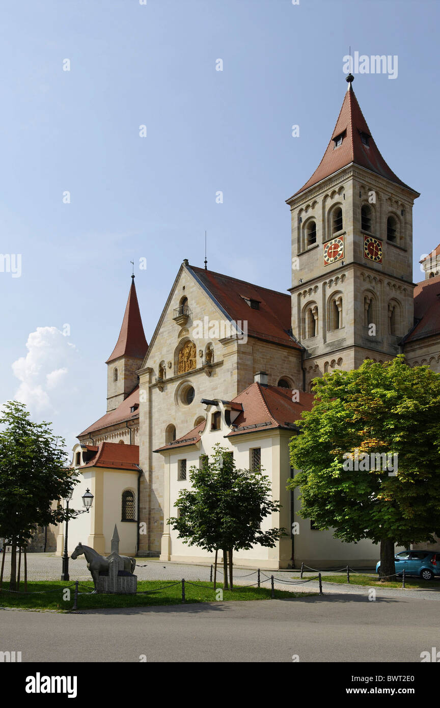 San Vito Basilica, Ellwangen, Baden-Wuerttemberg, Germania, Europa Foto Stock