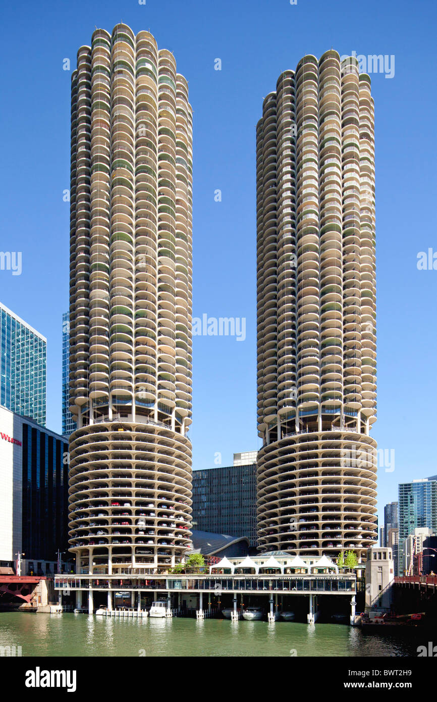 Marina City, Chicago, Illinois Foto Stock