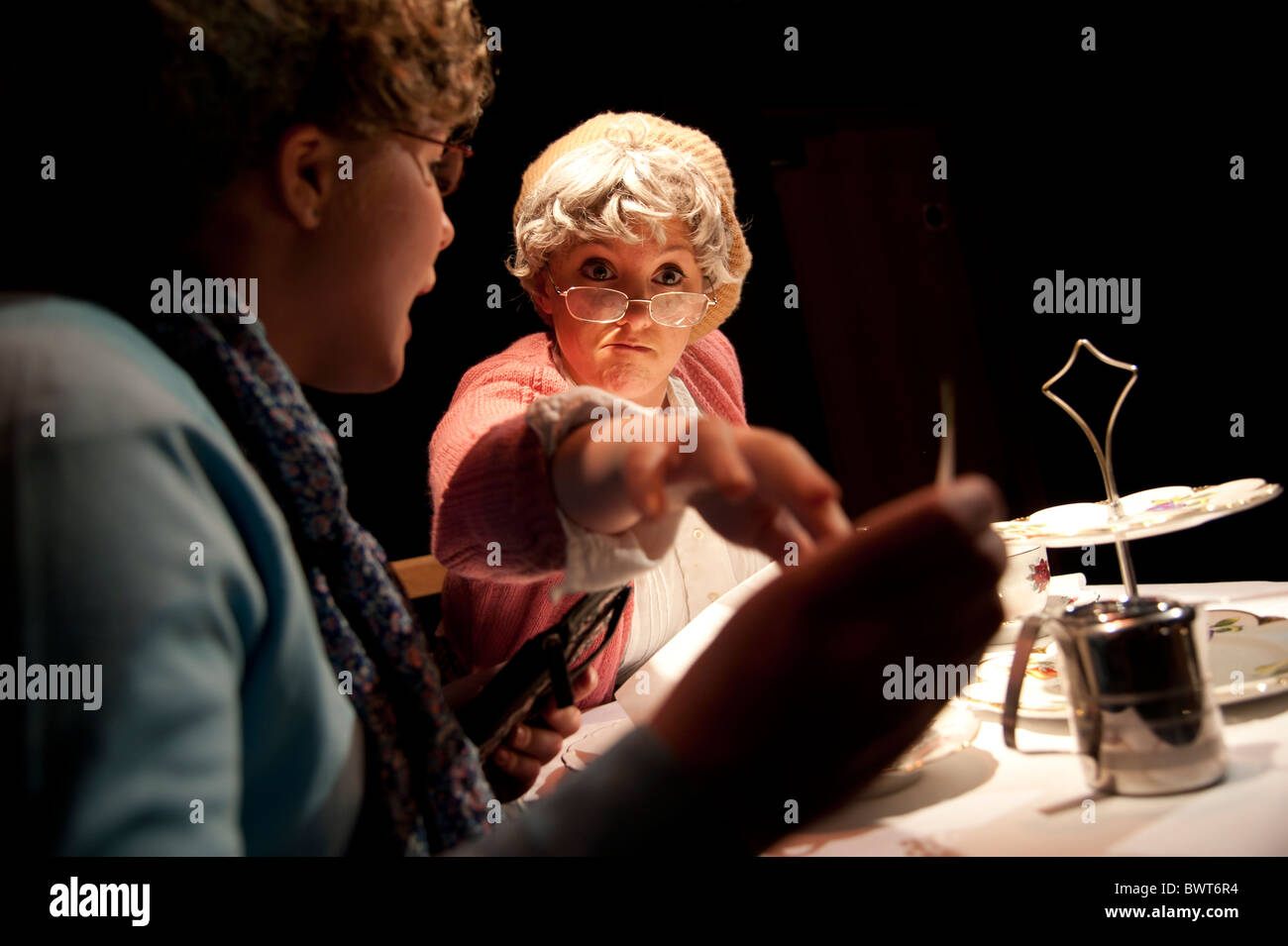 Allievi Attori a Aberystwyth dipartimento universitario di studi teatrali, Wales UK Foto Stock