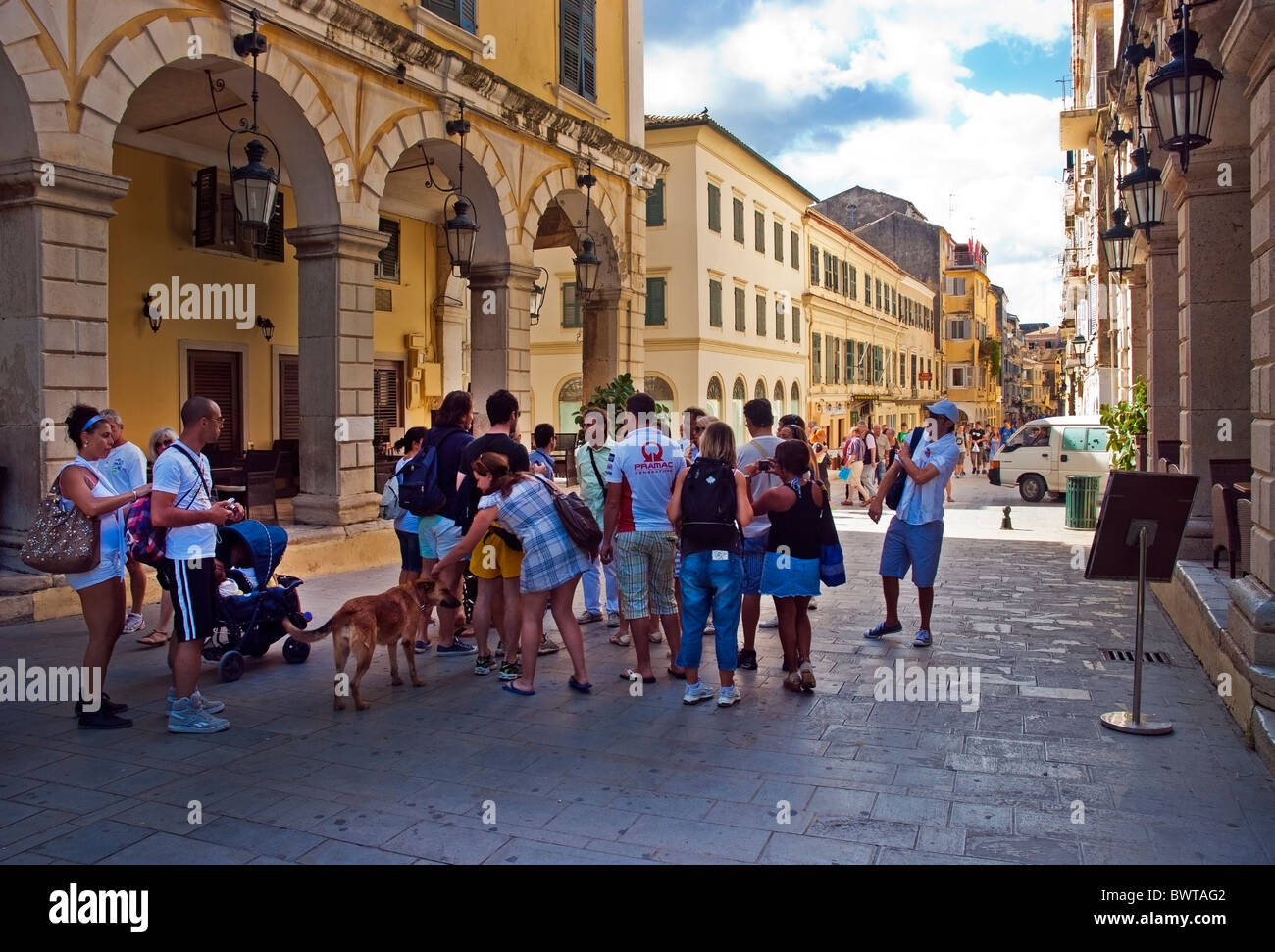 La citta di Corfu, ISOLE IONIE Grecia. Foto Stock