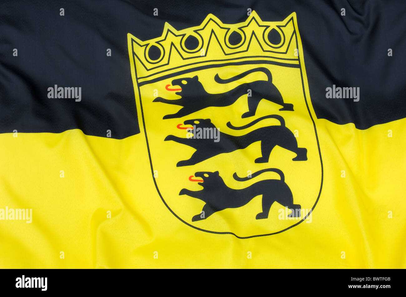 Bandiera del Baden-Württemberg Foto Stock
