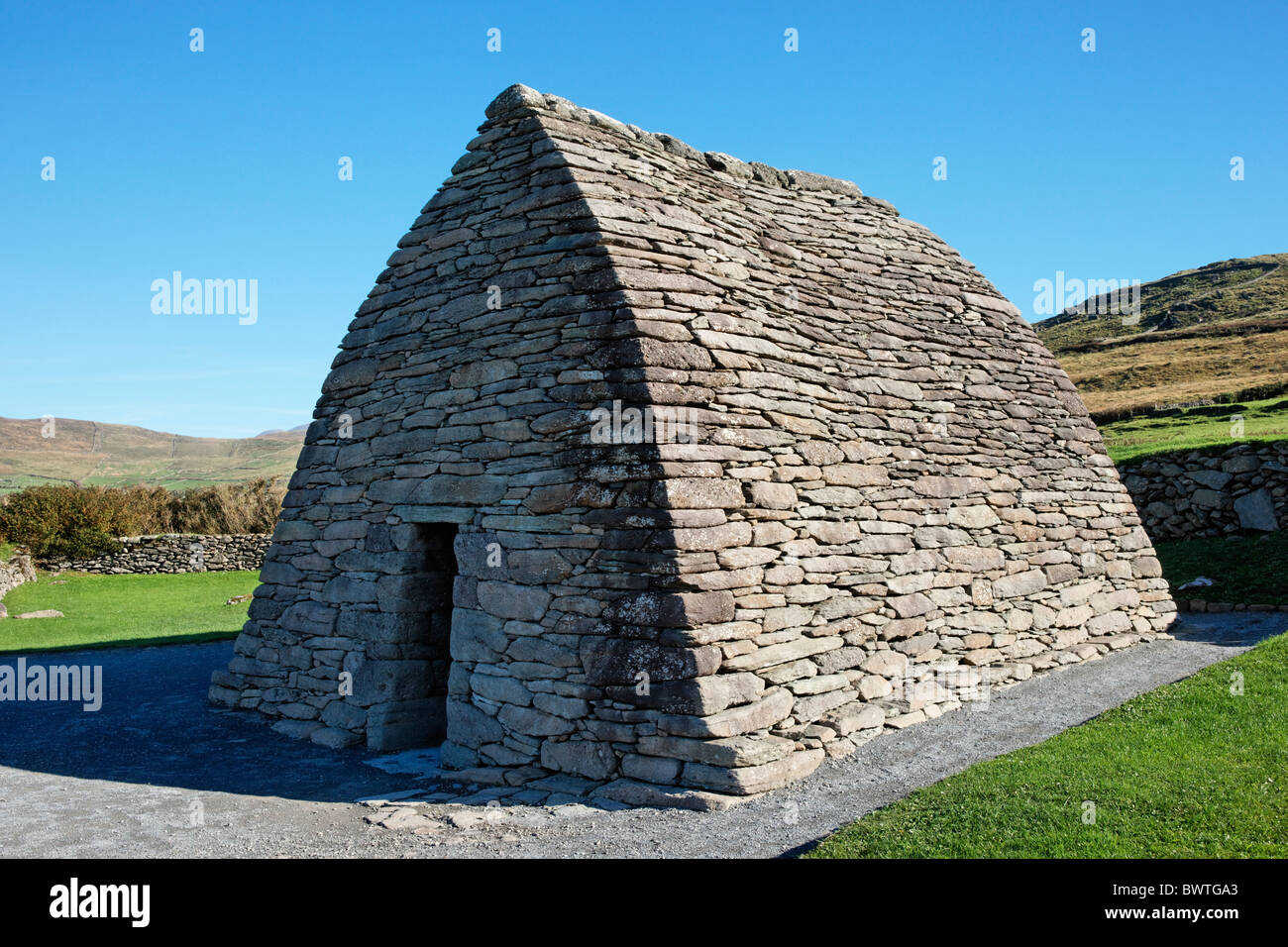 Il Gallarus Oratorio, la penisola di Dingle, nella contea di kerry, munster, irlanda. Foto Stock