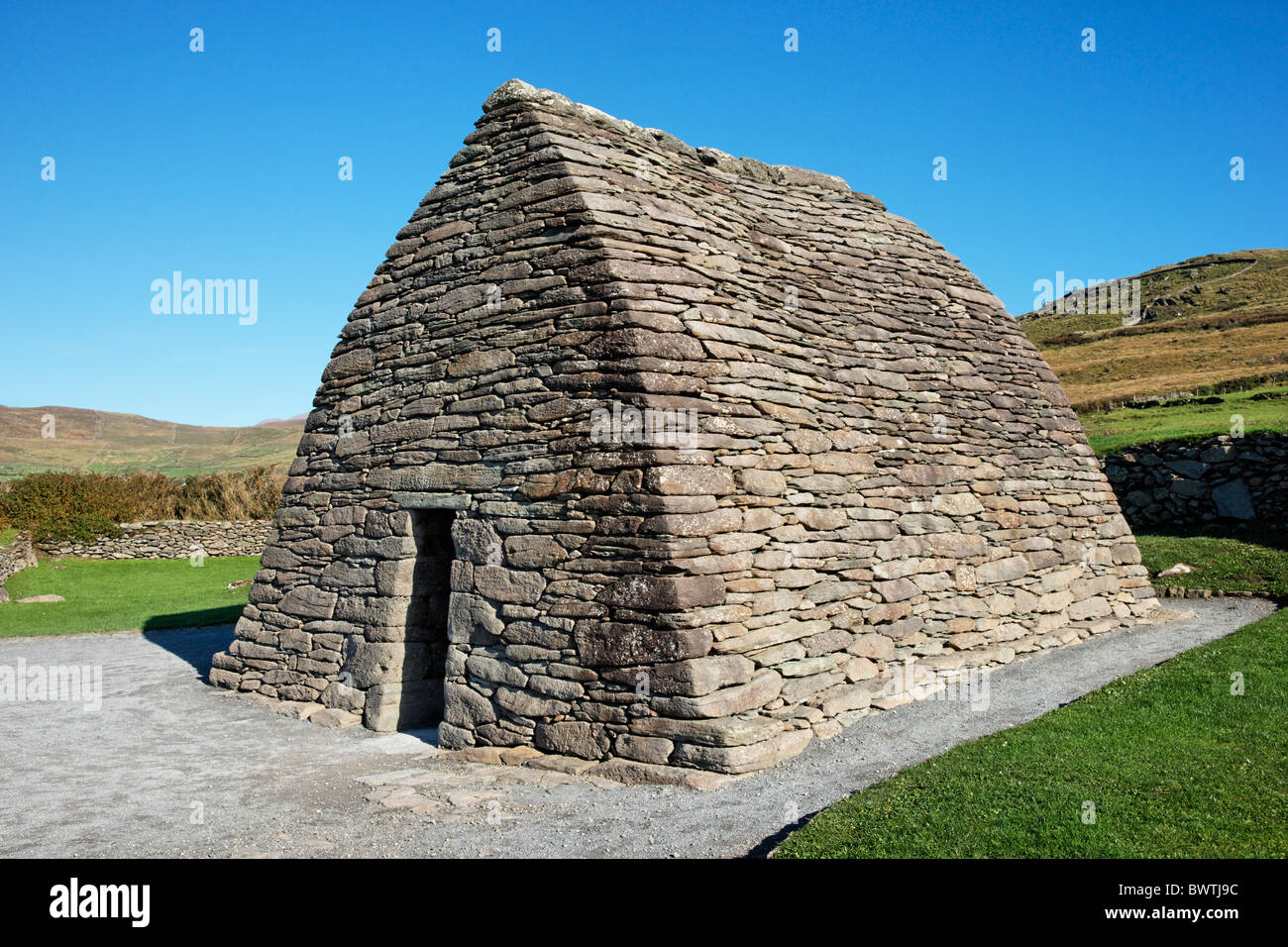 Il Gallarus Oratorio, la penisola di Dingle, nella contea di kerry, munster, irlanda. Foto Stock