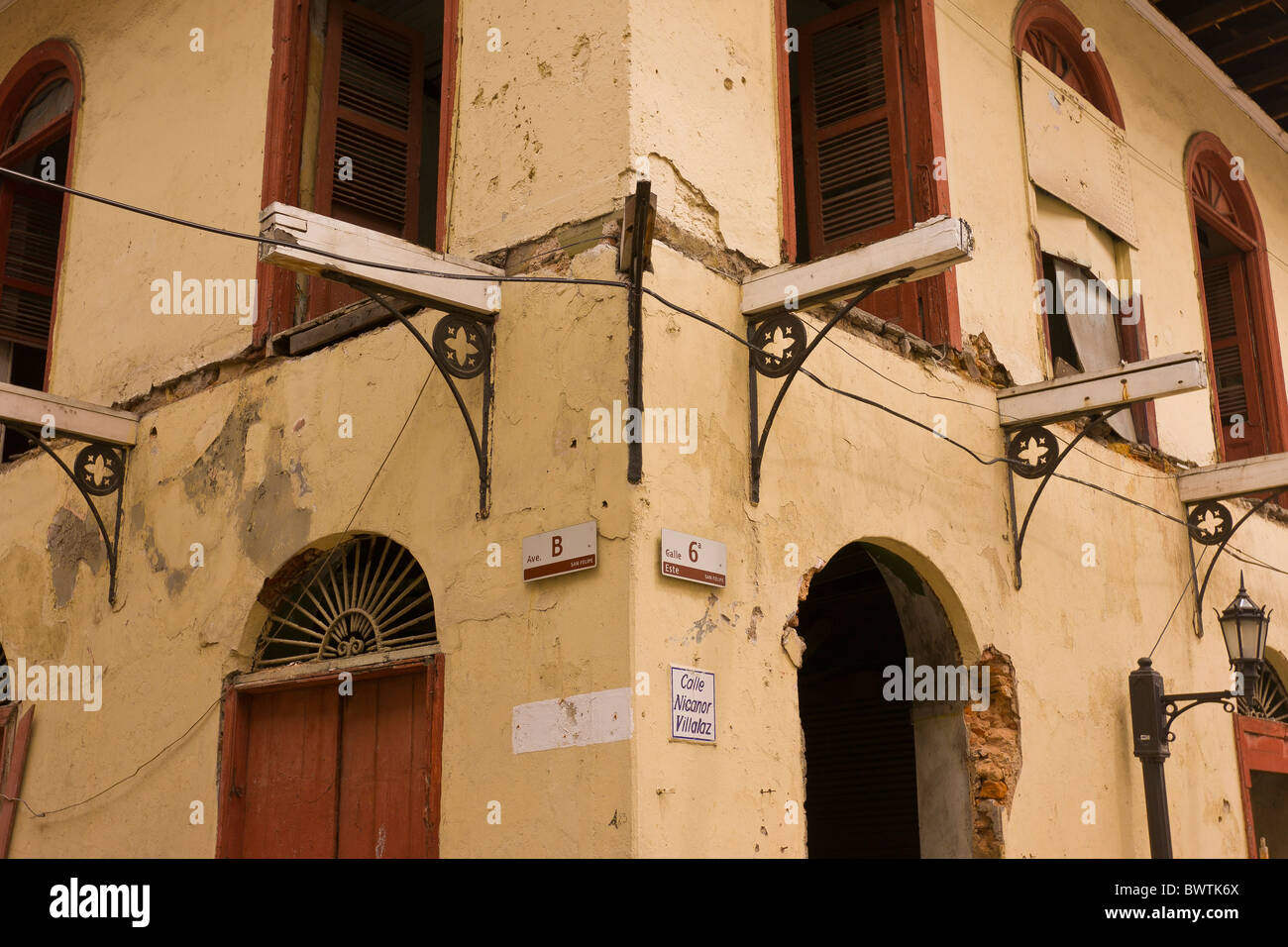 PANAMA CITY, PANAMA - Calle Santos Jorge, Casco Viejo, centro storico della città. Foto Stock