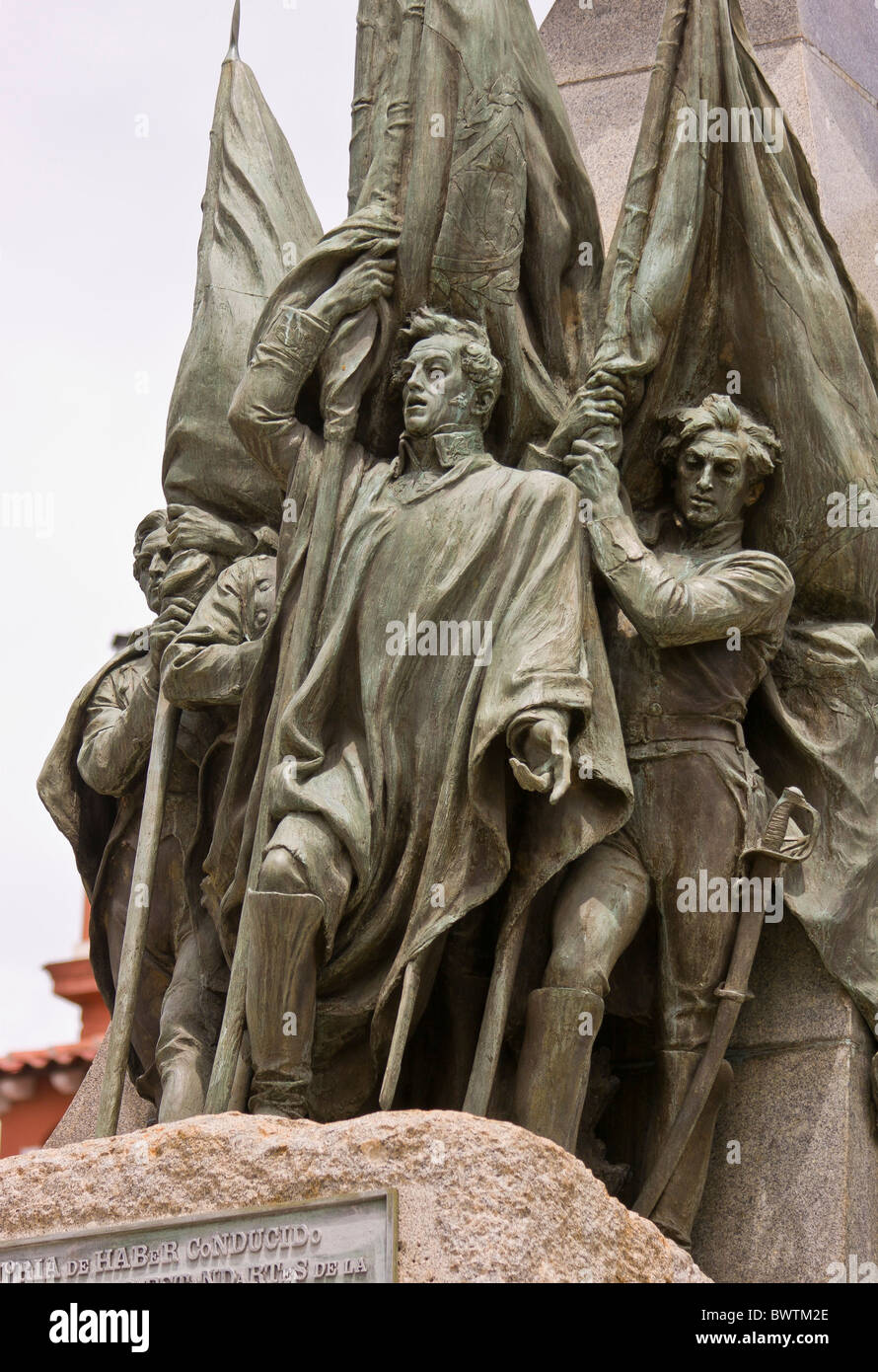 PANAMA CITY, PANAMA - Simon Bolivar statua, Plaza Bolivar, Casco Viejo, centro storico della città. Foto Stock