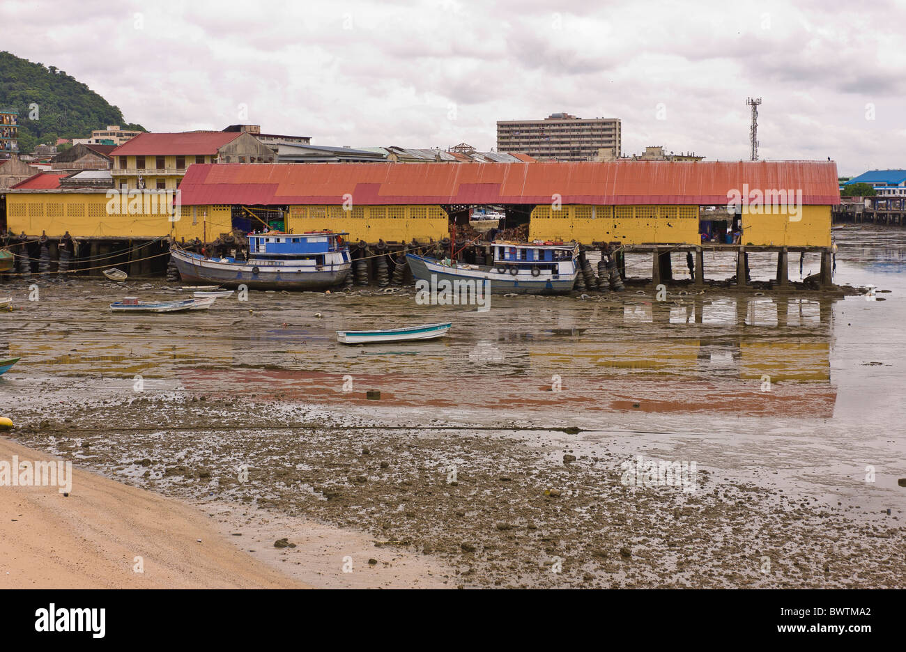 PANAMA CITY, PANAMA - Waterfront, Casco Viejo, centro storico della città. Foto Stock