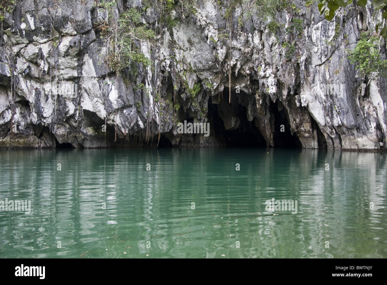 Asia asian underground river St Pauls parco nazionale di sito del patrimonio mondiale lagoon lagune turismo PALAWAN FILIPPINE SUD-EST Foto Stock