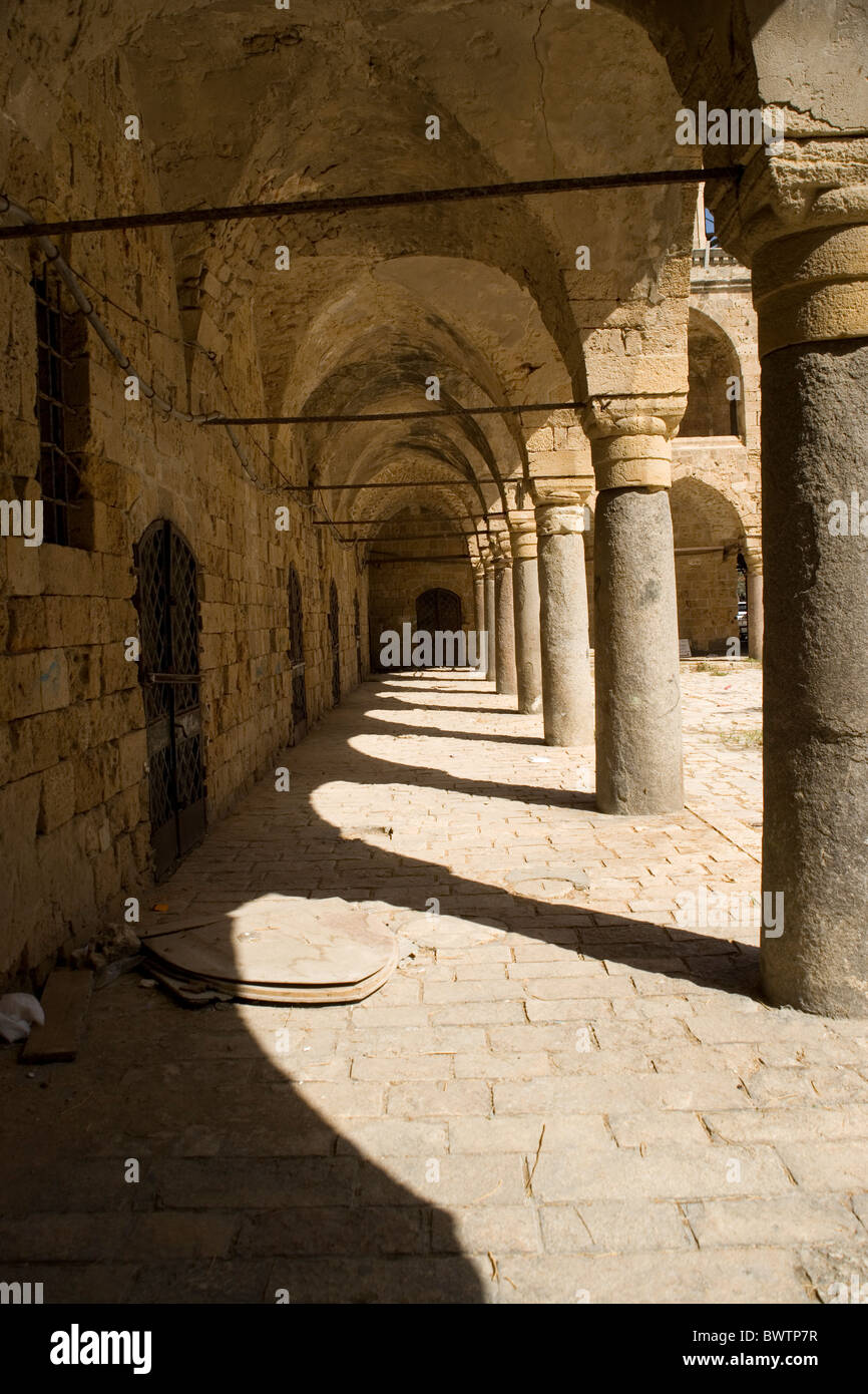 Il Khan al Umdan nella città vecchia di Acri,(Akko) Israele Foto Stock