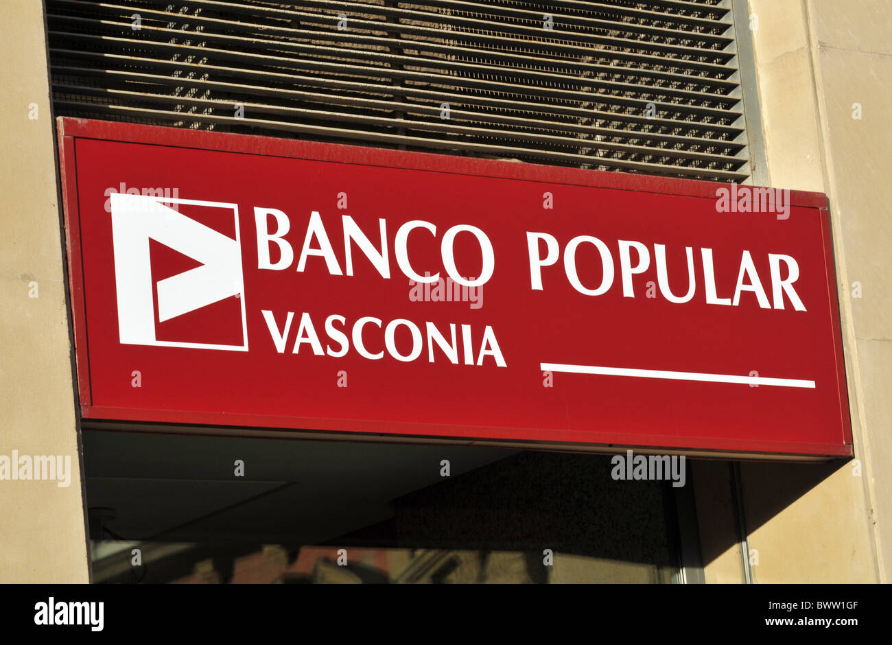 Banco Popular segno, Spagna Foto Stock
