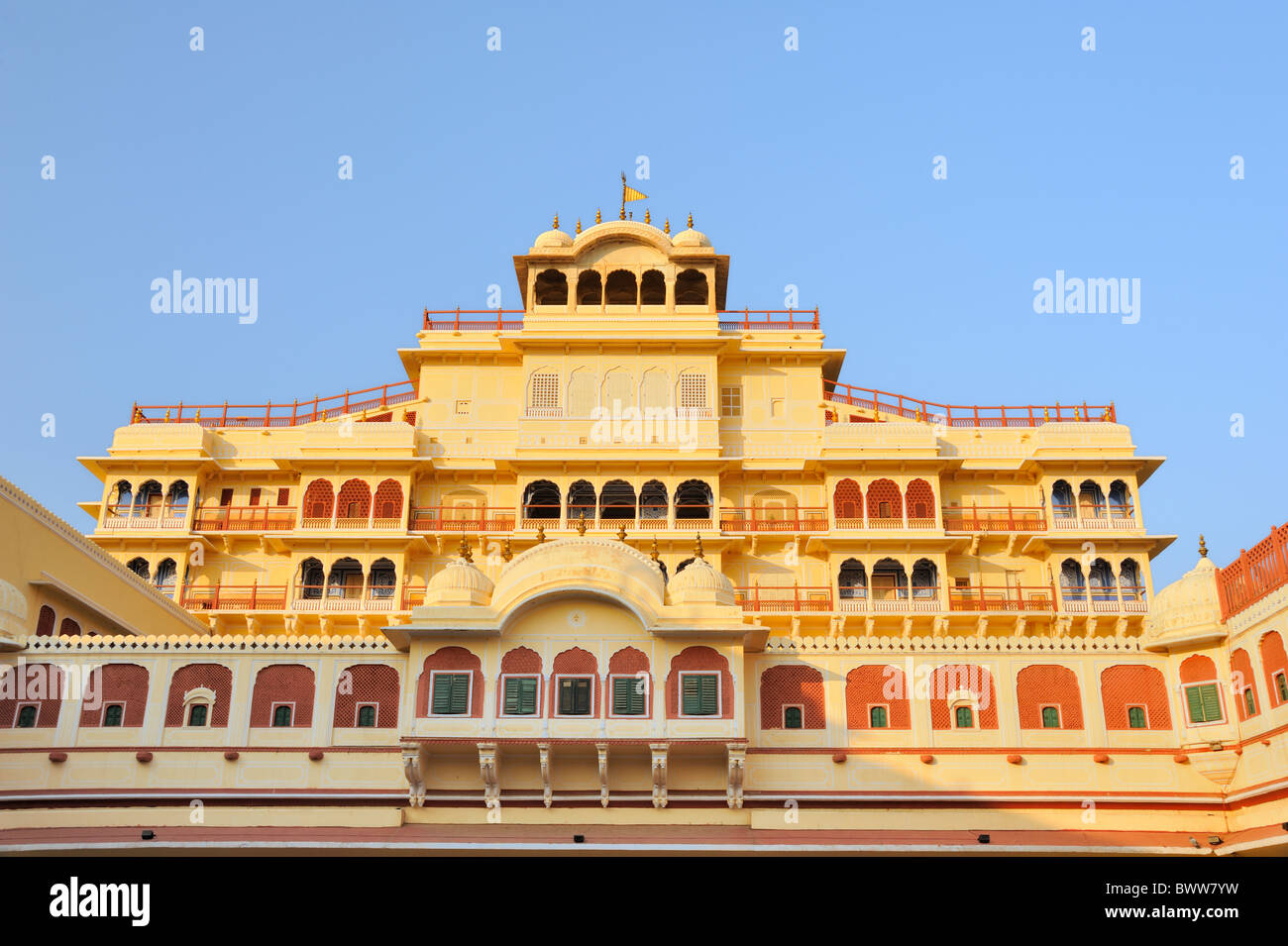 Chandra Mahal, City Palace di Jaipur. Foto Stock