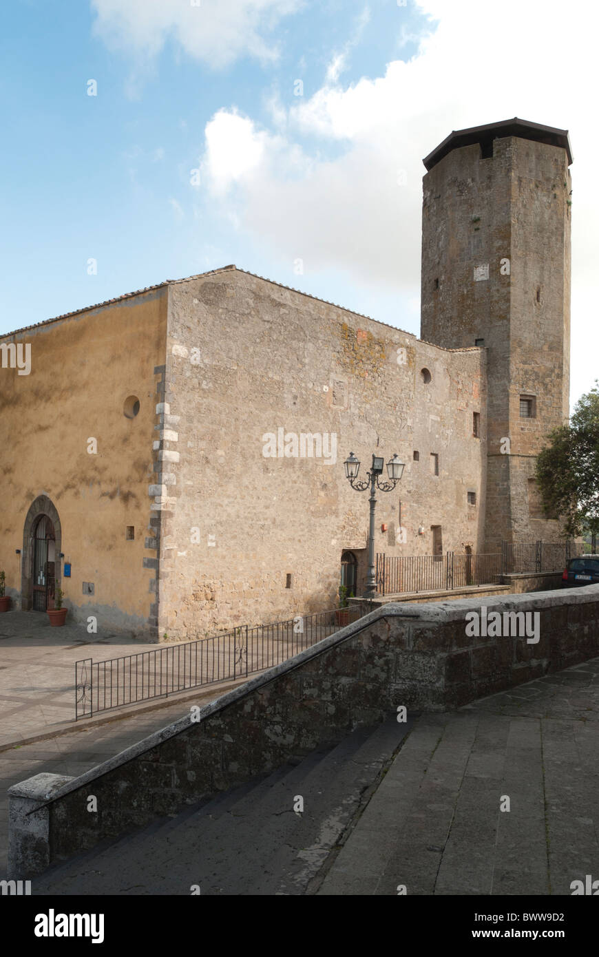 Museo della Preistoria della Tuscia e della Rocca Farnese a Valentano nel Lazio Foto Stock