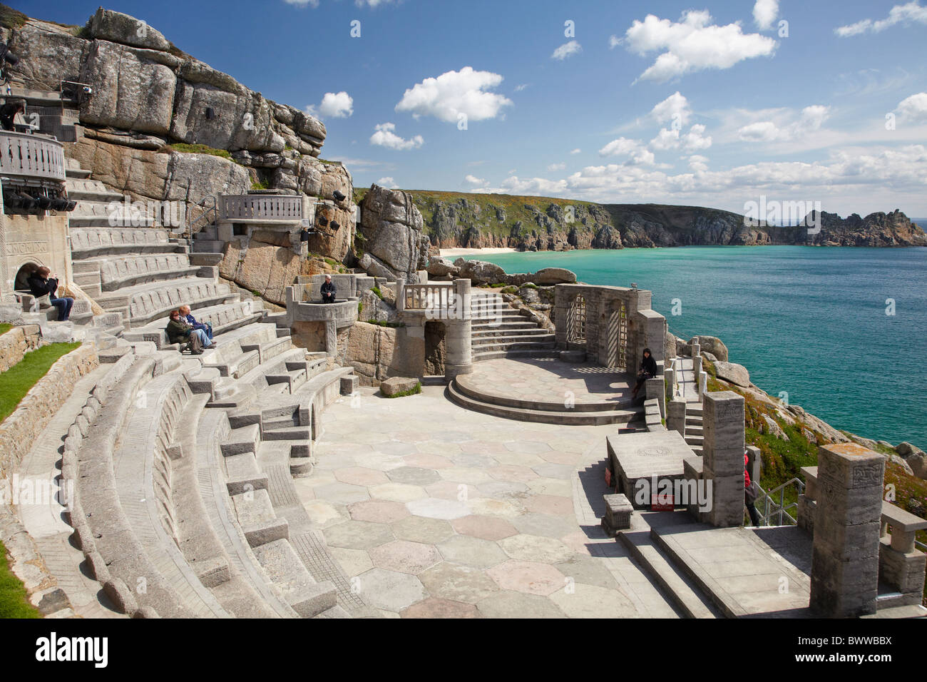 Minack Theatre, Porthcurno, nelle vicinanze del Lands End, Cornwall, England, Regno Unito Foto Stock