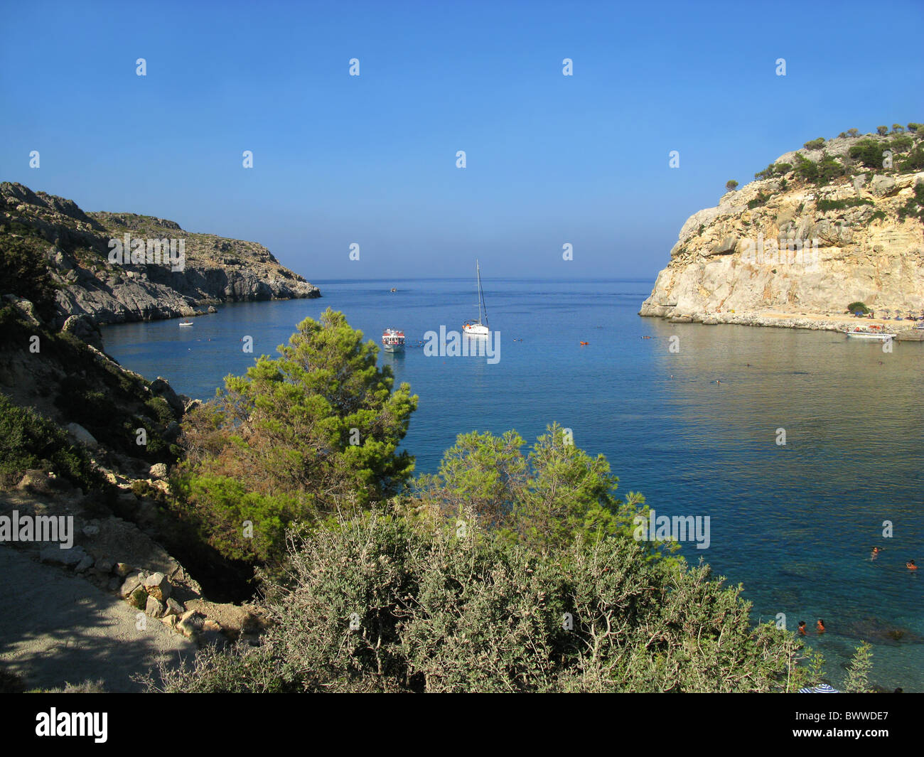 Anthony Quinn Bay, l' Isola di Rodi, Grecia Foto Stock