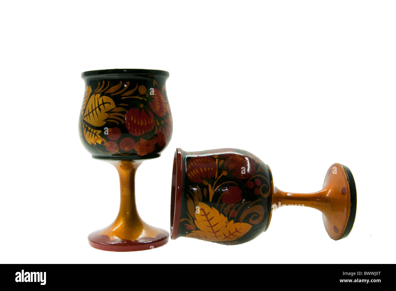 La foto del simpatico russo jiggers in legno Foto Stock