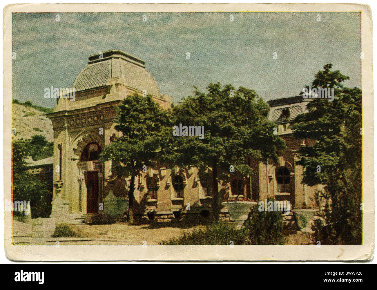 Bagno di Puskin, Pyatigorsk. Vecchia cartolina. Urss, 1954 circa. Foto Stock