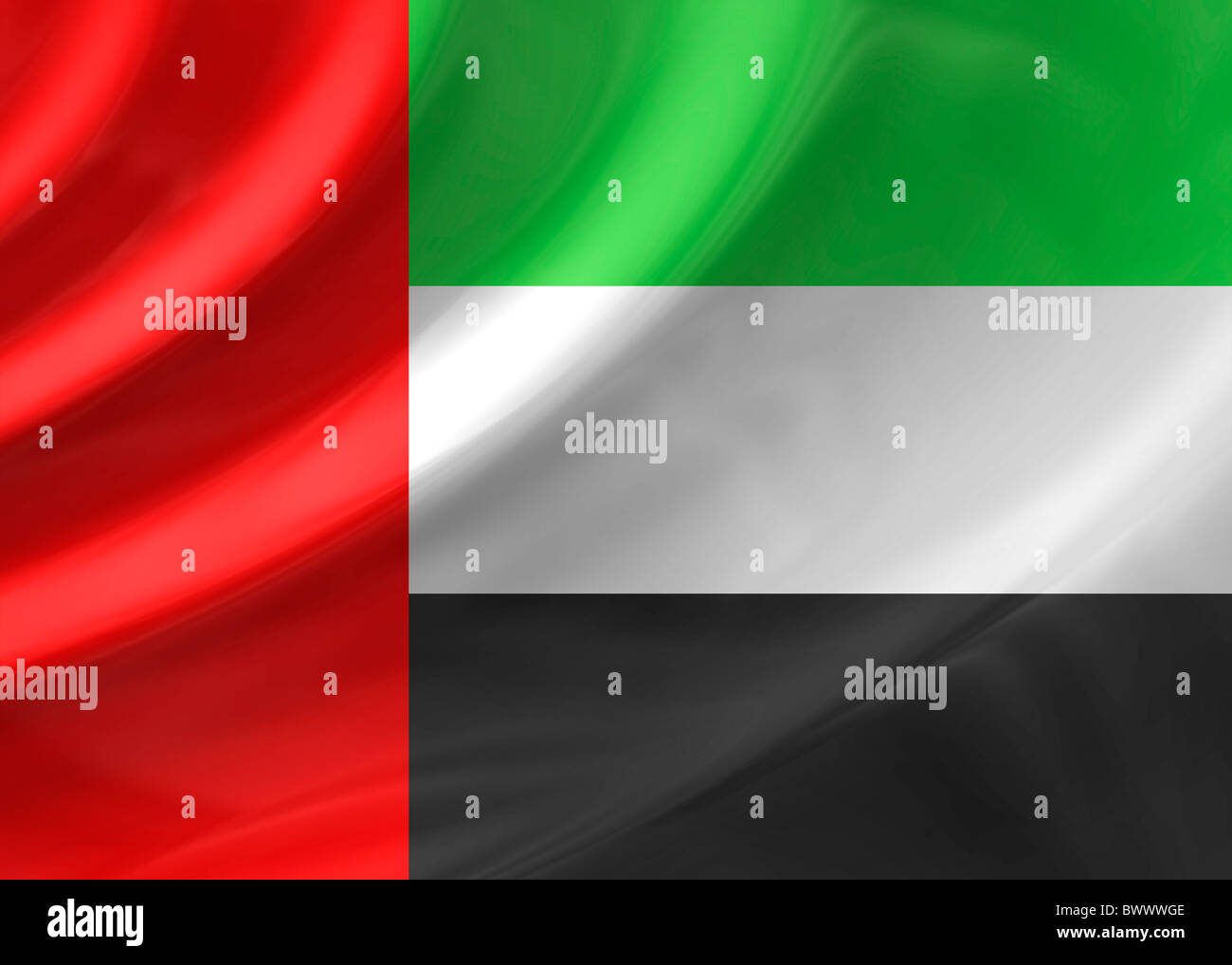 Bandiera degli Emirati arabi uniti Foto Stock