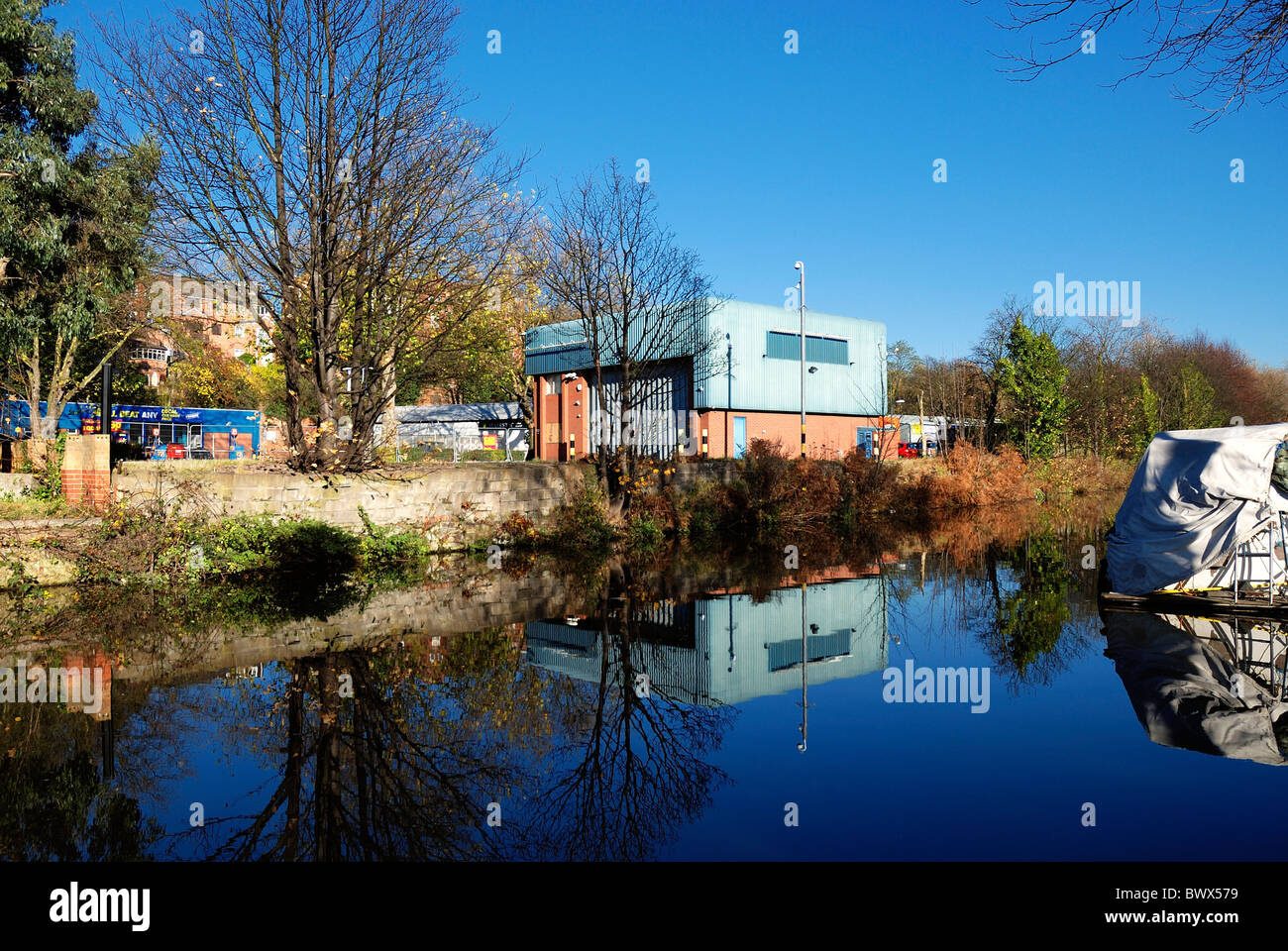 La riflessione sul canale Inghilterra Nottingham Regno Unito Foto Stock