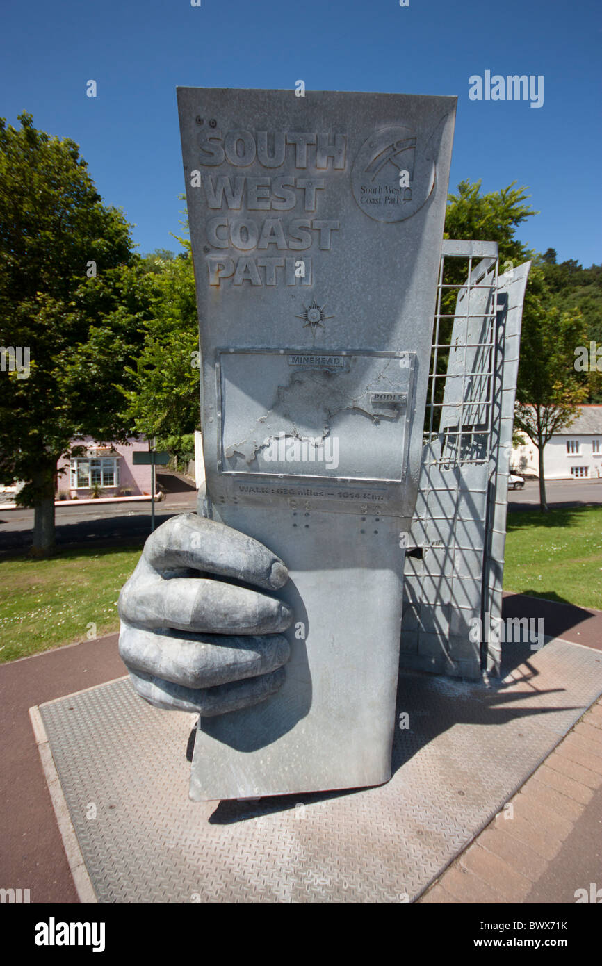 Opera d'arte South Western a piedi Minehead Somerset REGNO UNITO Europa Foto Stock