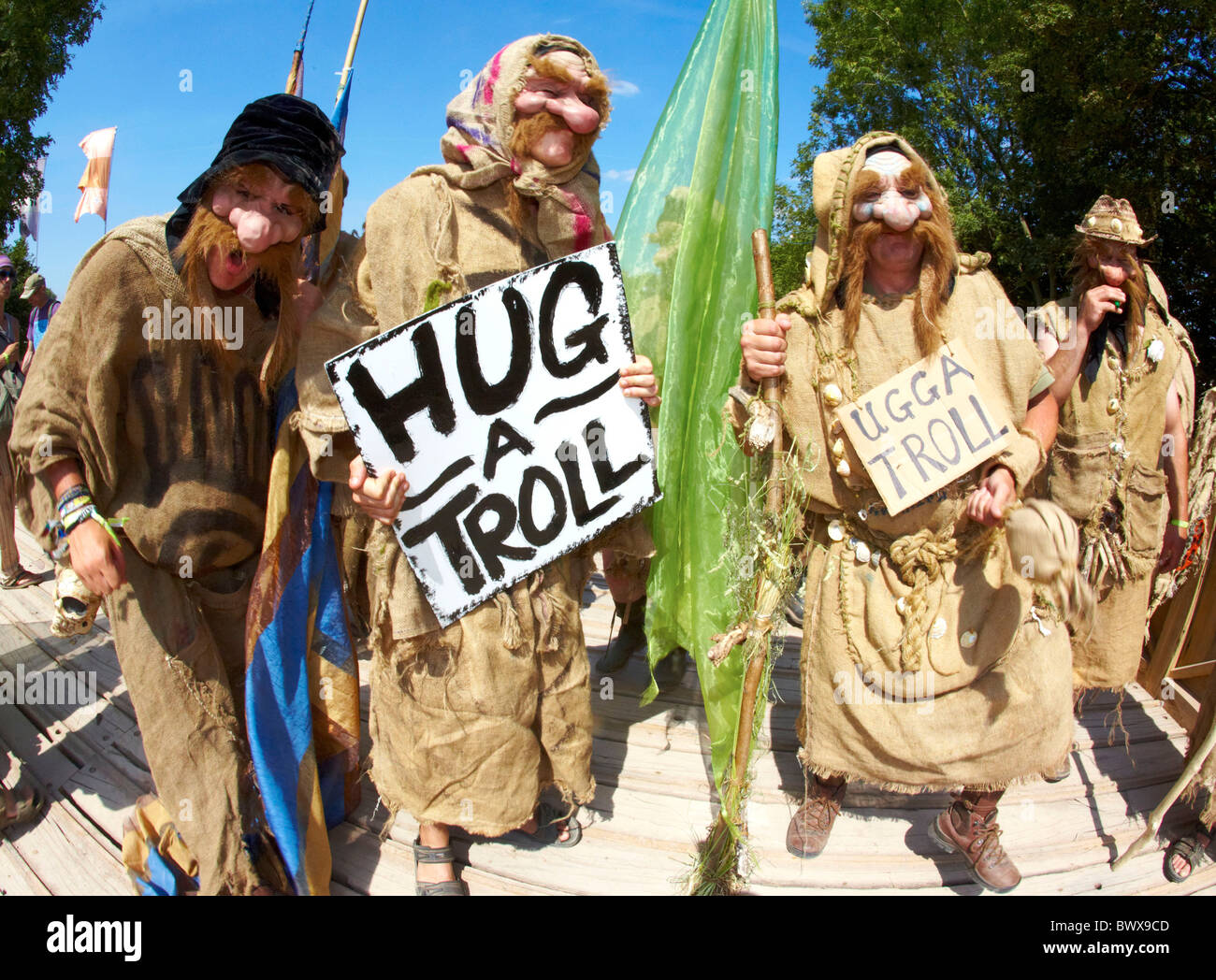 Troll festival di Glastonbury Somerset REGNO UNITO Europa Foto Stock