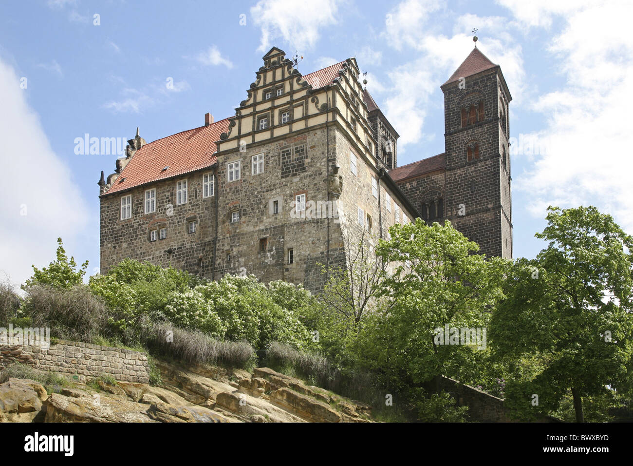 Castello di Quedlinburg Foto Stock
