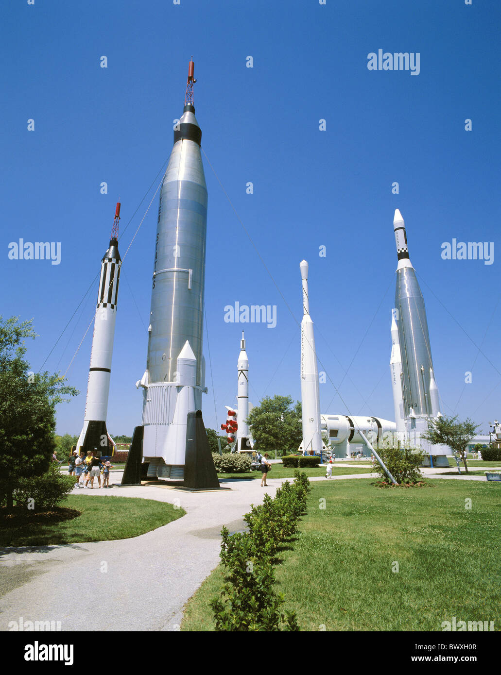 Cape Canaveral Florida Kennedy Space Center astronautica museo razzi USA America Nord America astronauta Foto Stock