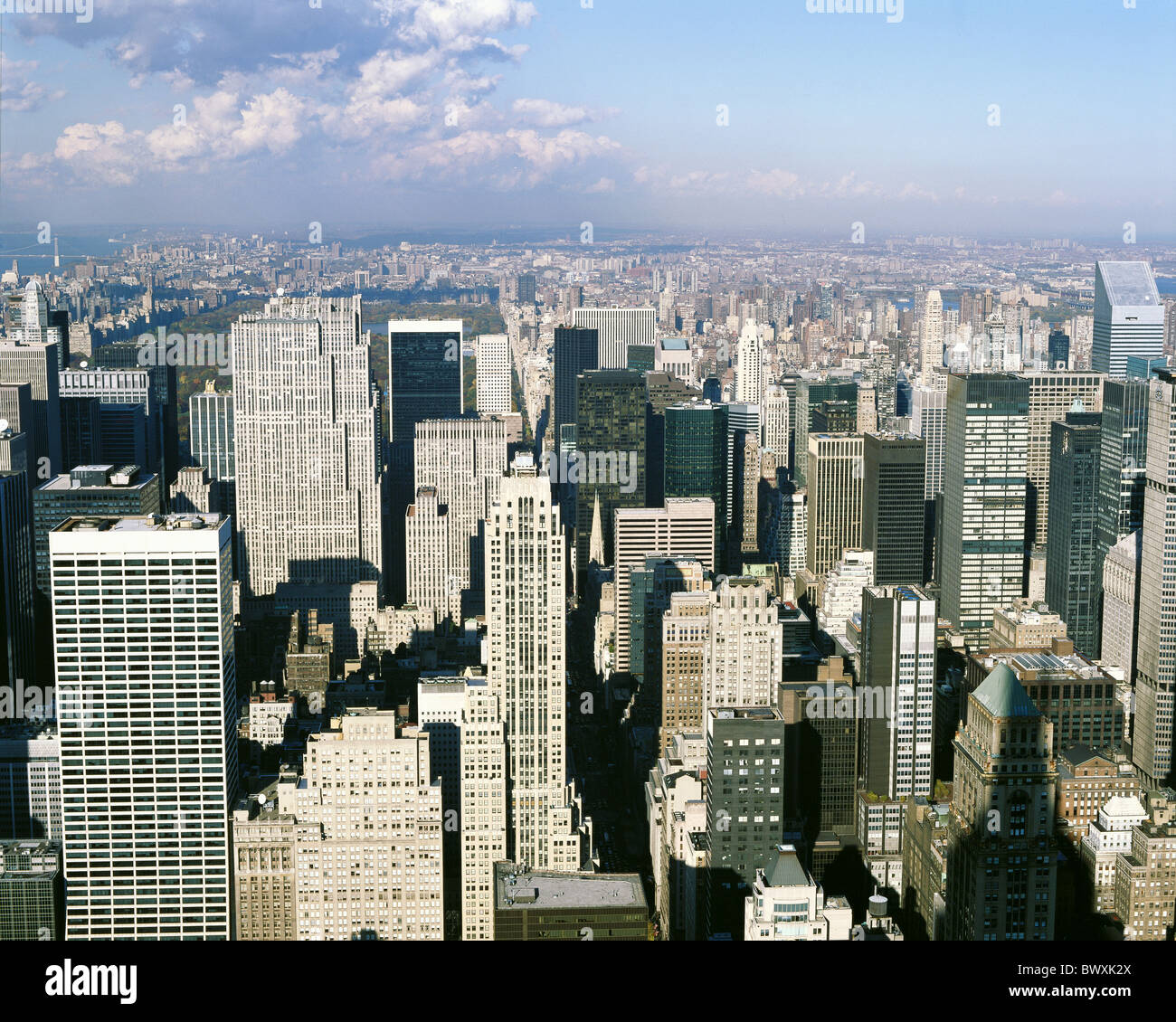 New York città panoramica city Manhattan STATI UNITI America Nord America Foto Stock