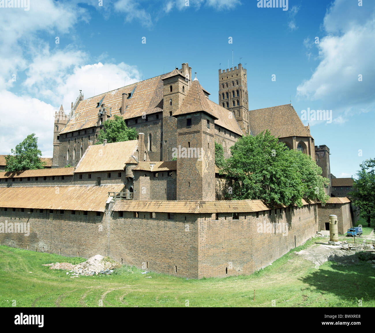 13 secolo Malbork castello Maria Polonia mattone rosso Svizzera Europa patrimonio culturale mondiale dell UNESCO Foto Stock