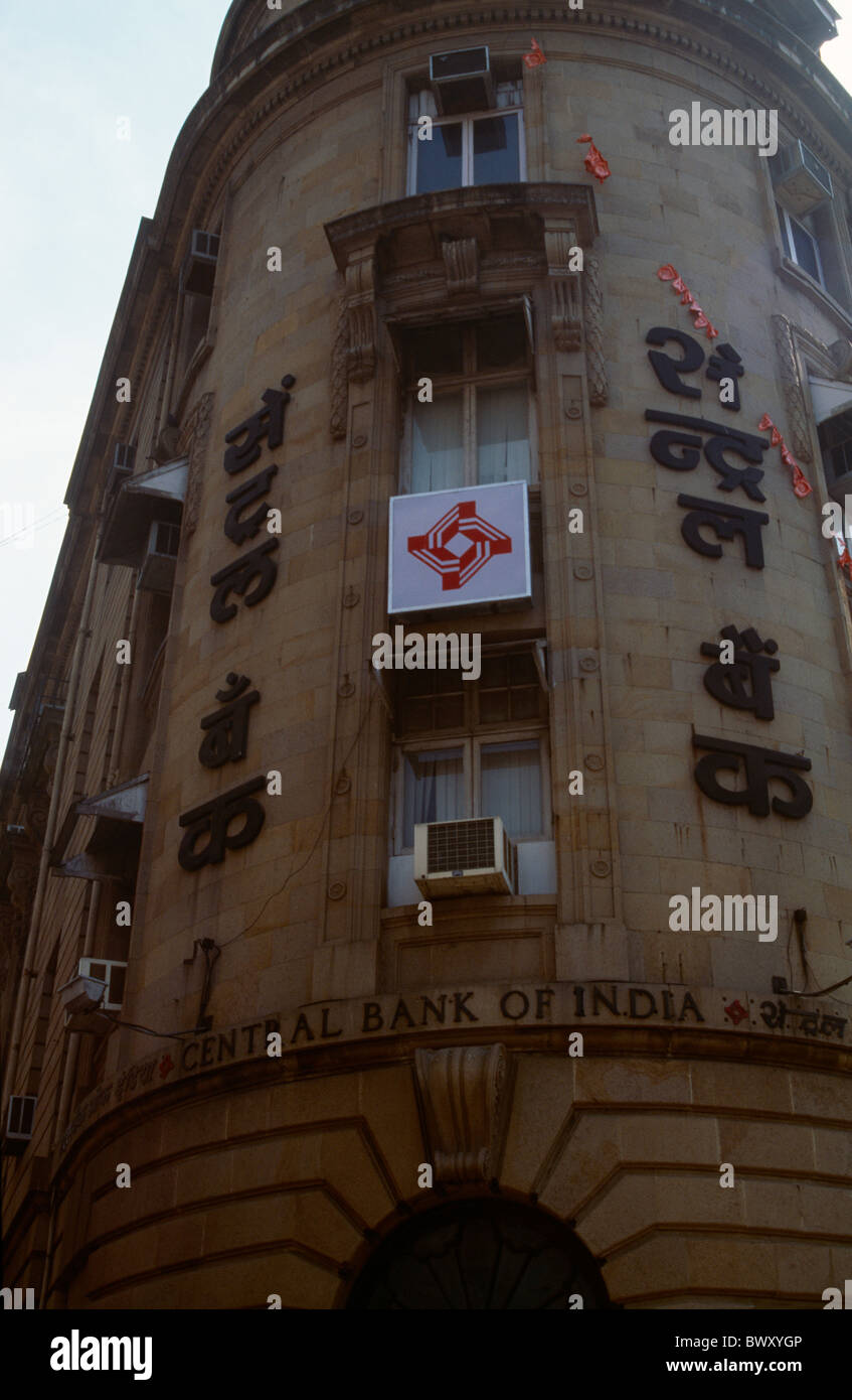 Mumbai India Central Bank of India esterno dell'edificio Foto Stock