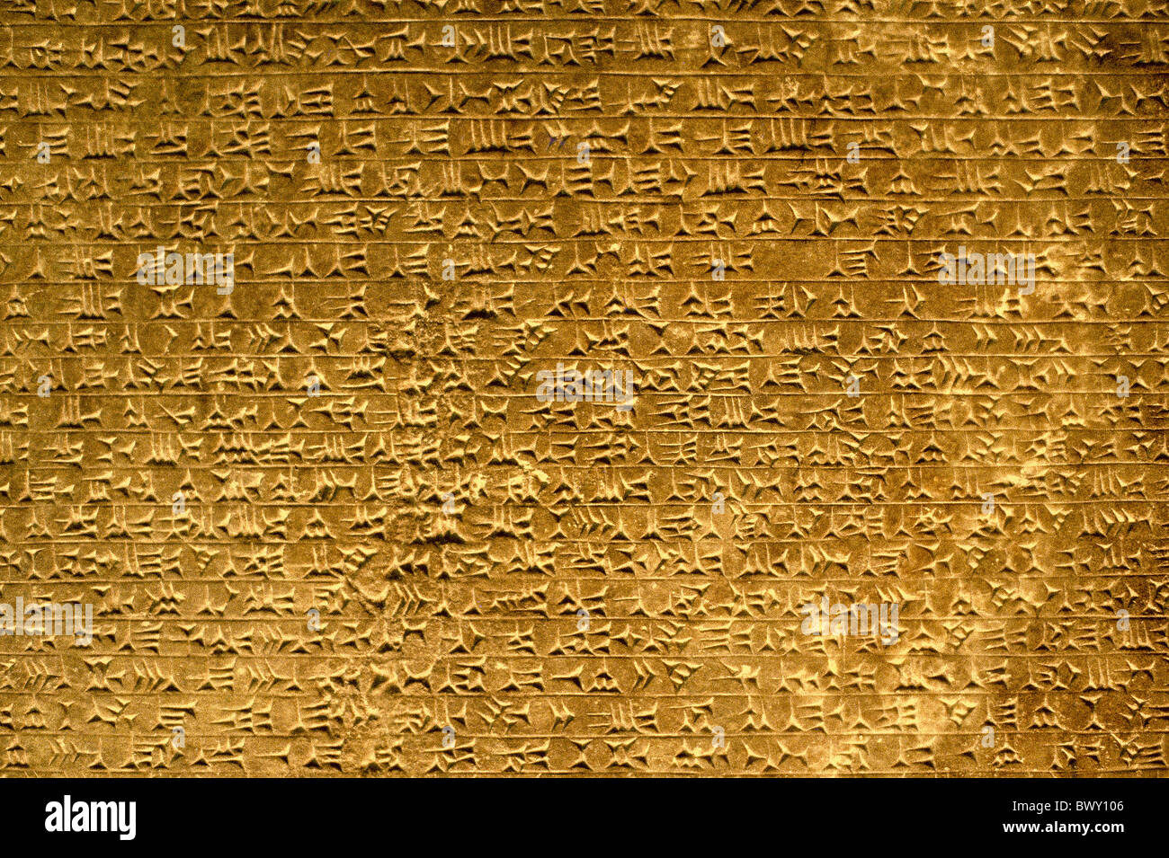 Archeologia della Siria di carattere script cuneiformi scheda audio mondo antico storico di antichità Foto Stock