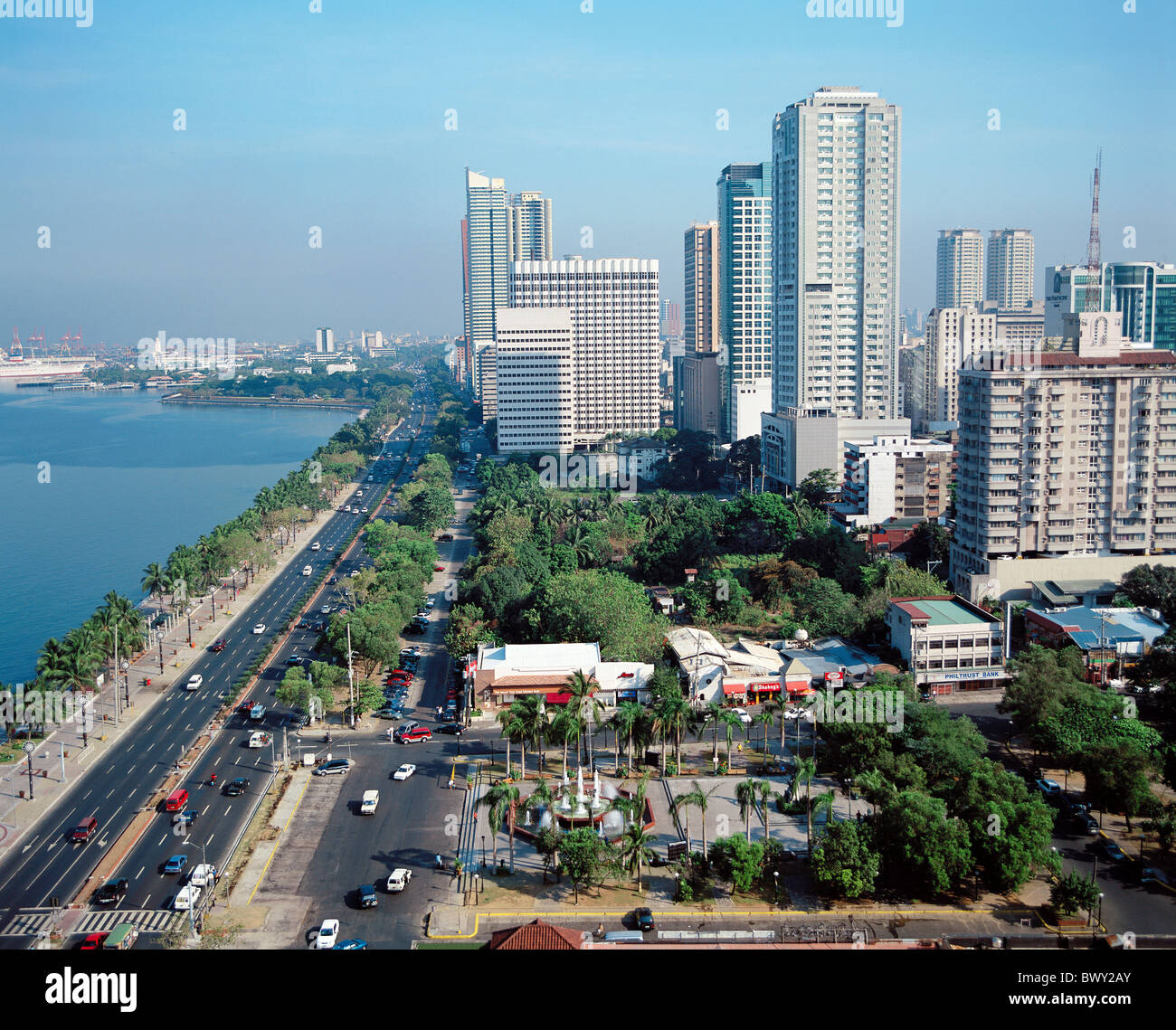 Ermita del distretto di malato Manila Filippine Asia Roxas Boulevard Uferstrasse Foto Stock