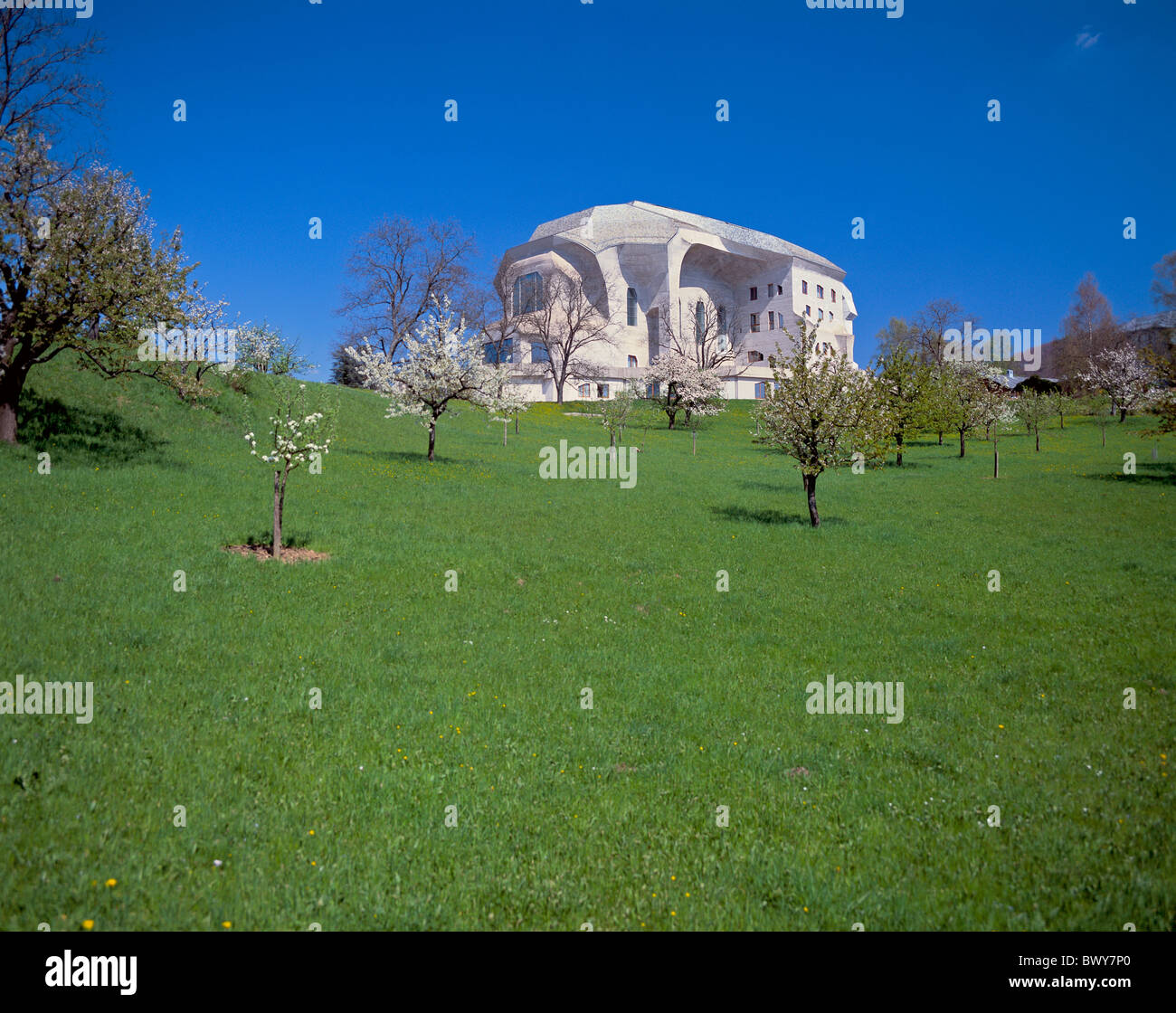 Svizzera Europa Basilea Basilea land Dornach Goetheanum fuori la molla antroposofia scuola discipline umanistiche Rudo Foto Stock