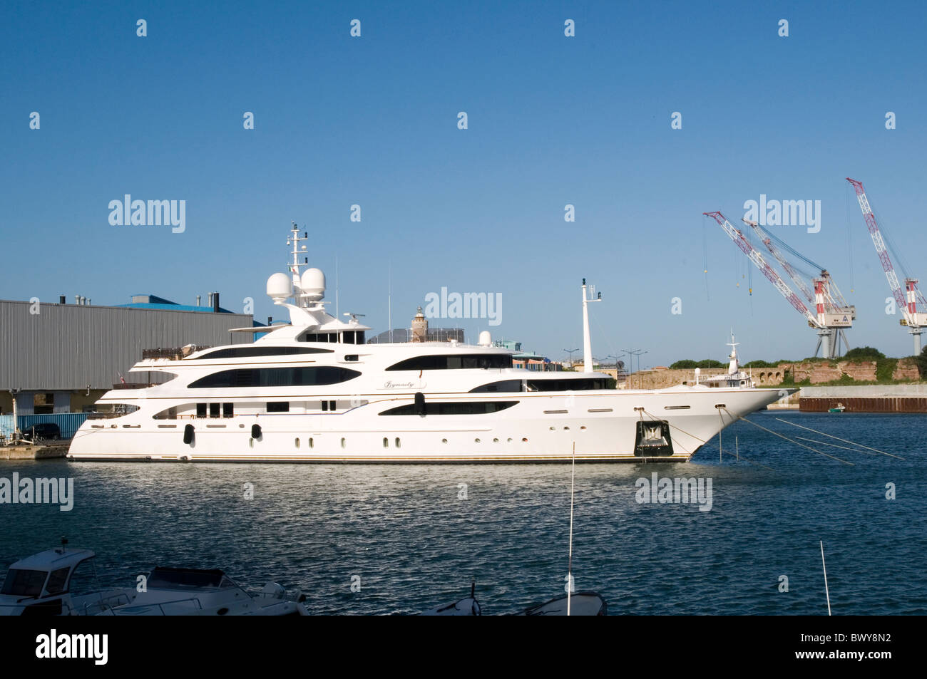 Yacht di lusso barca super yacht del Mediterraneo nave uber Foto Stock