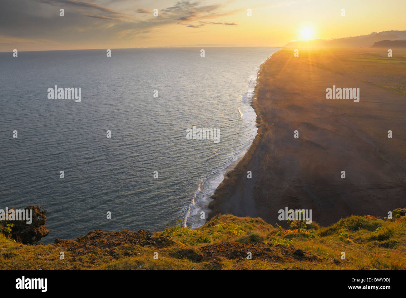 Cape Dyrholaey, Myrdalur, Sud Islanda Islanda Foto Stock