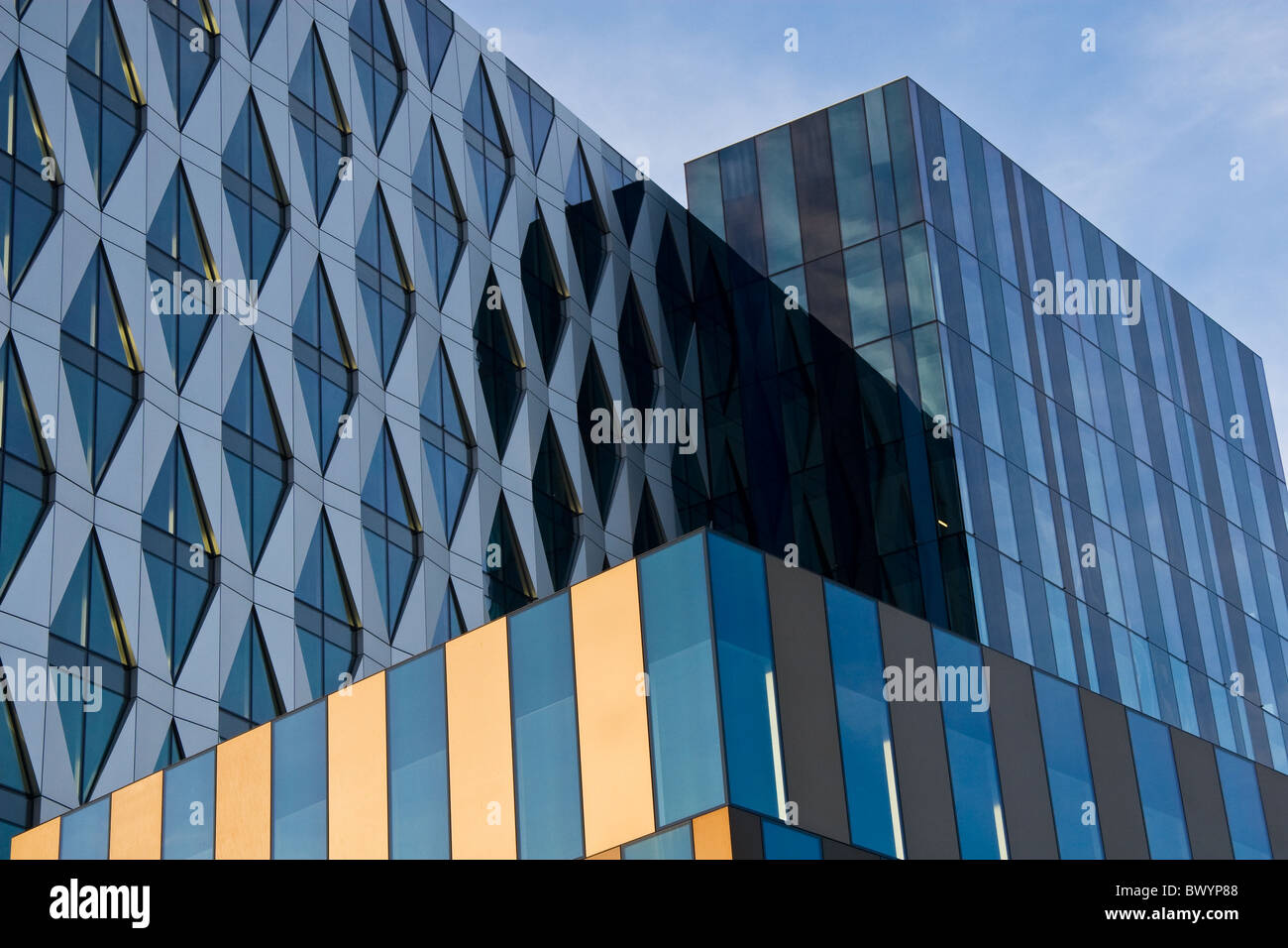 Università di Salford Building , Media City, Salford Quays, Salford, Greater Manchester, Inghilterra, Regno Unito Foto Stock