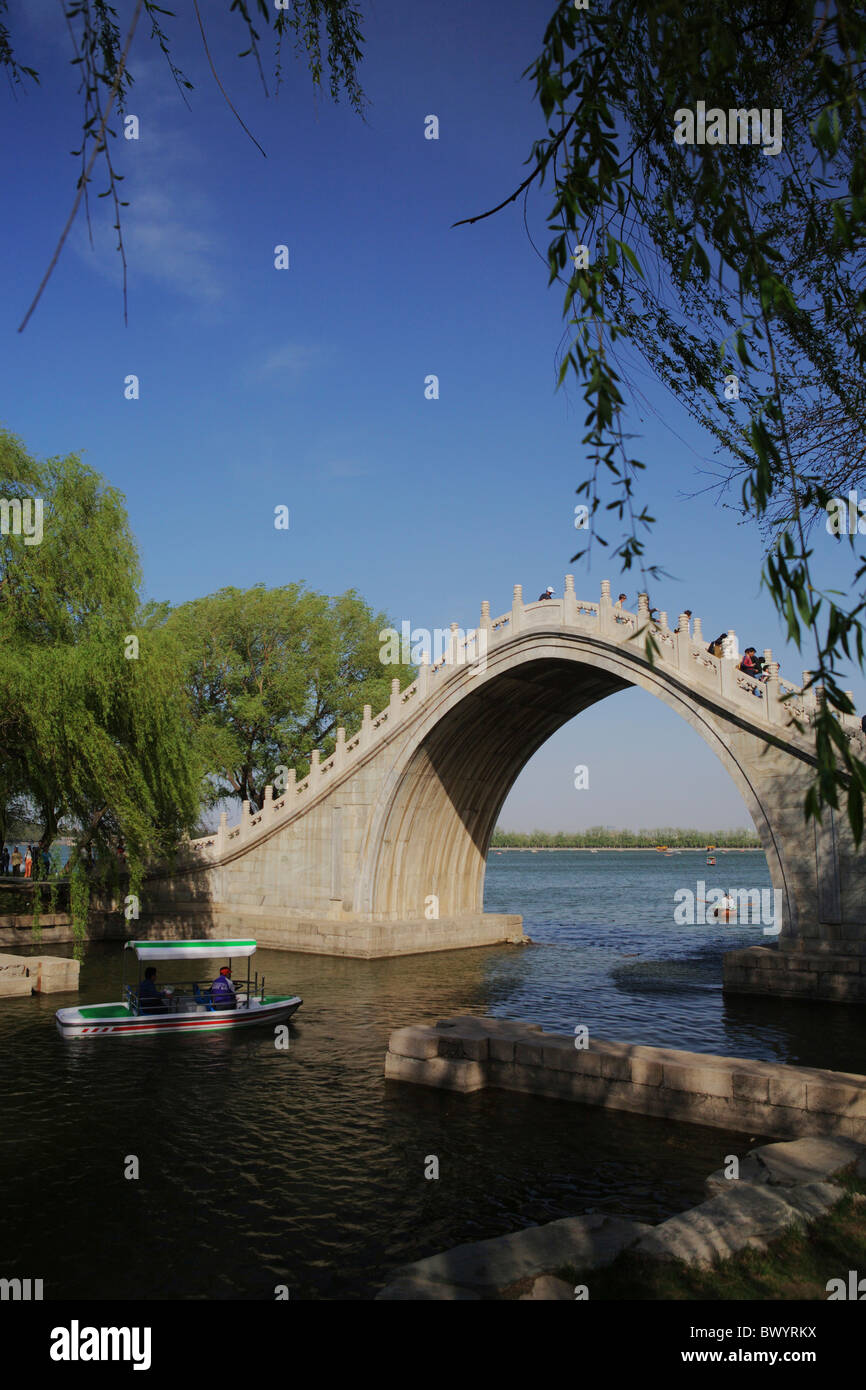 Cinghia di giada Bridge, Palazzo d'Estate a Pechino, Cina Foto Stock